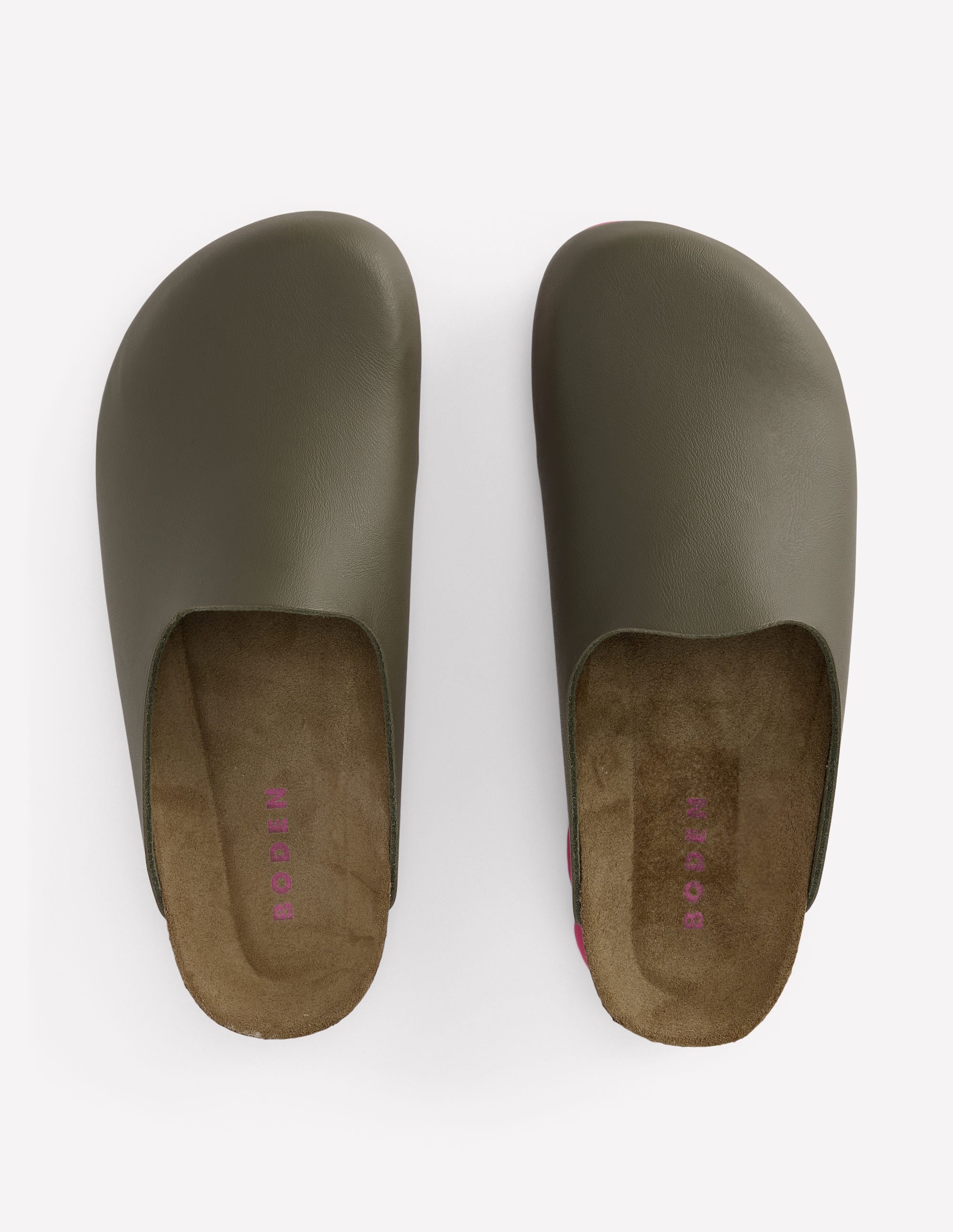 Lyla Colour Block Clogs-Khaki/Pink - Image 7