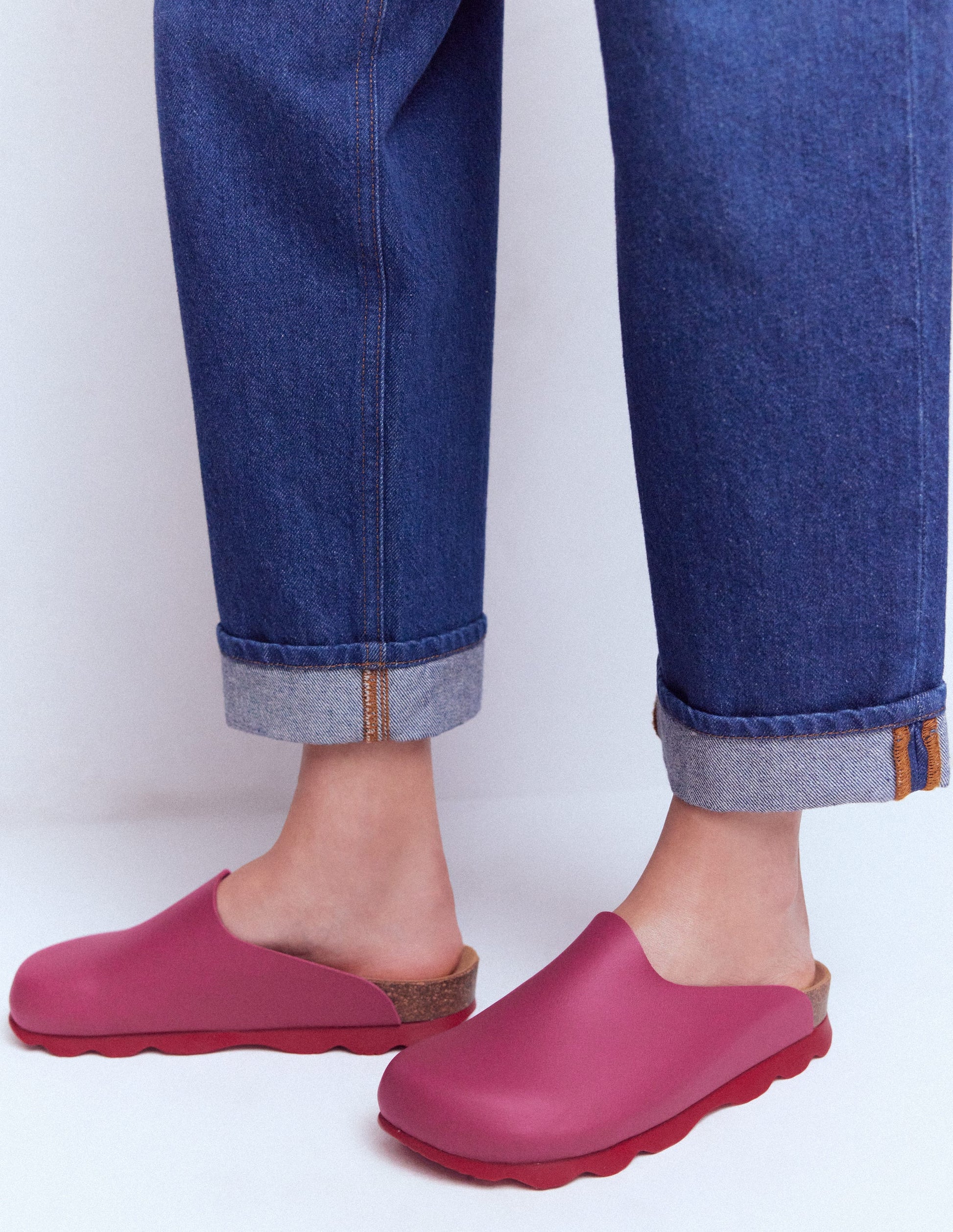 Lyla Colour Block Clogs-Pink/Red-2