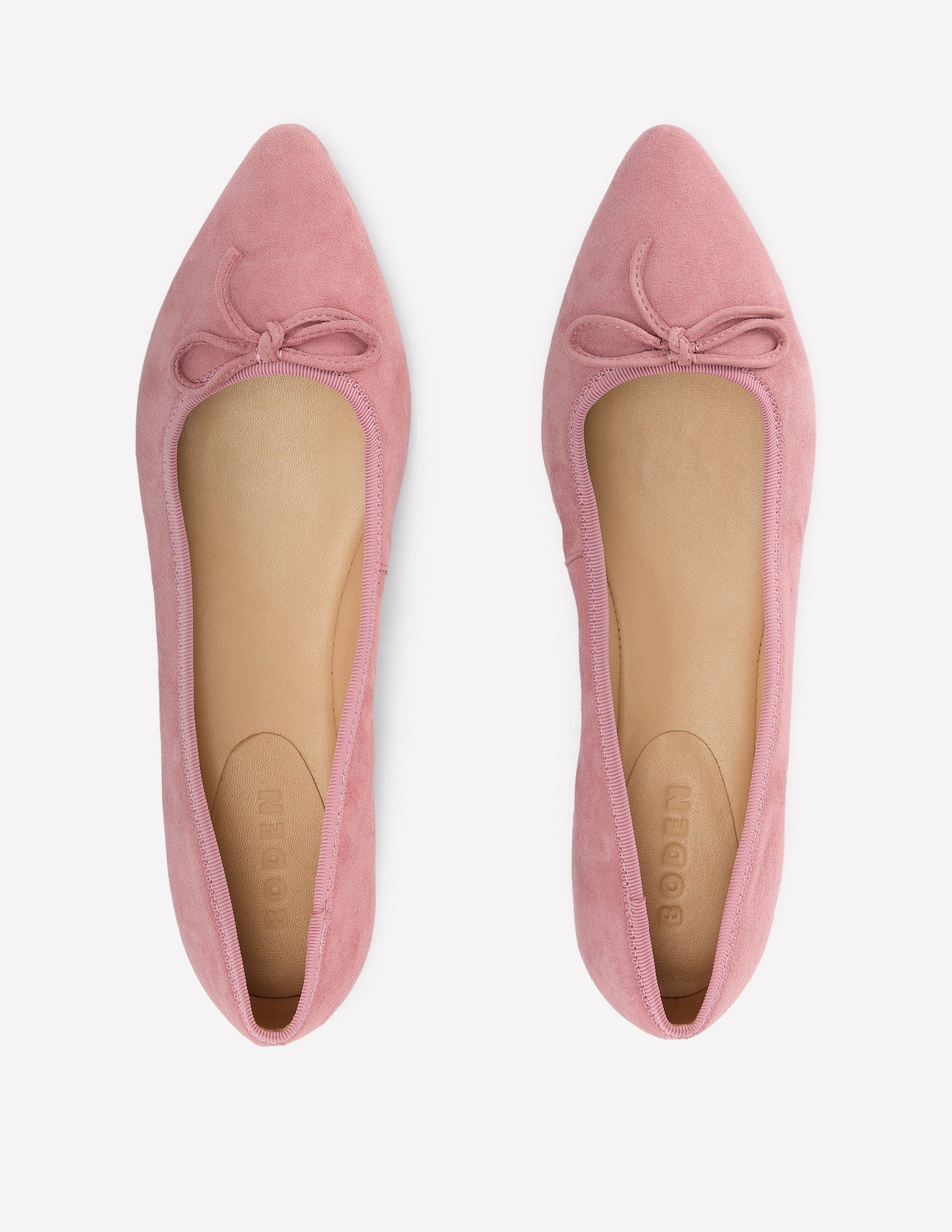 Point Flexi Sole Flats-Pink Suede-6