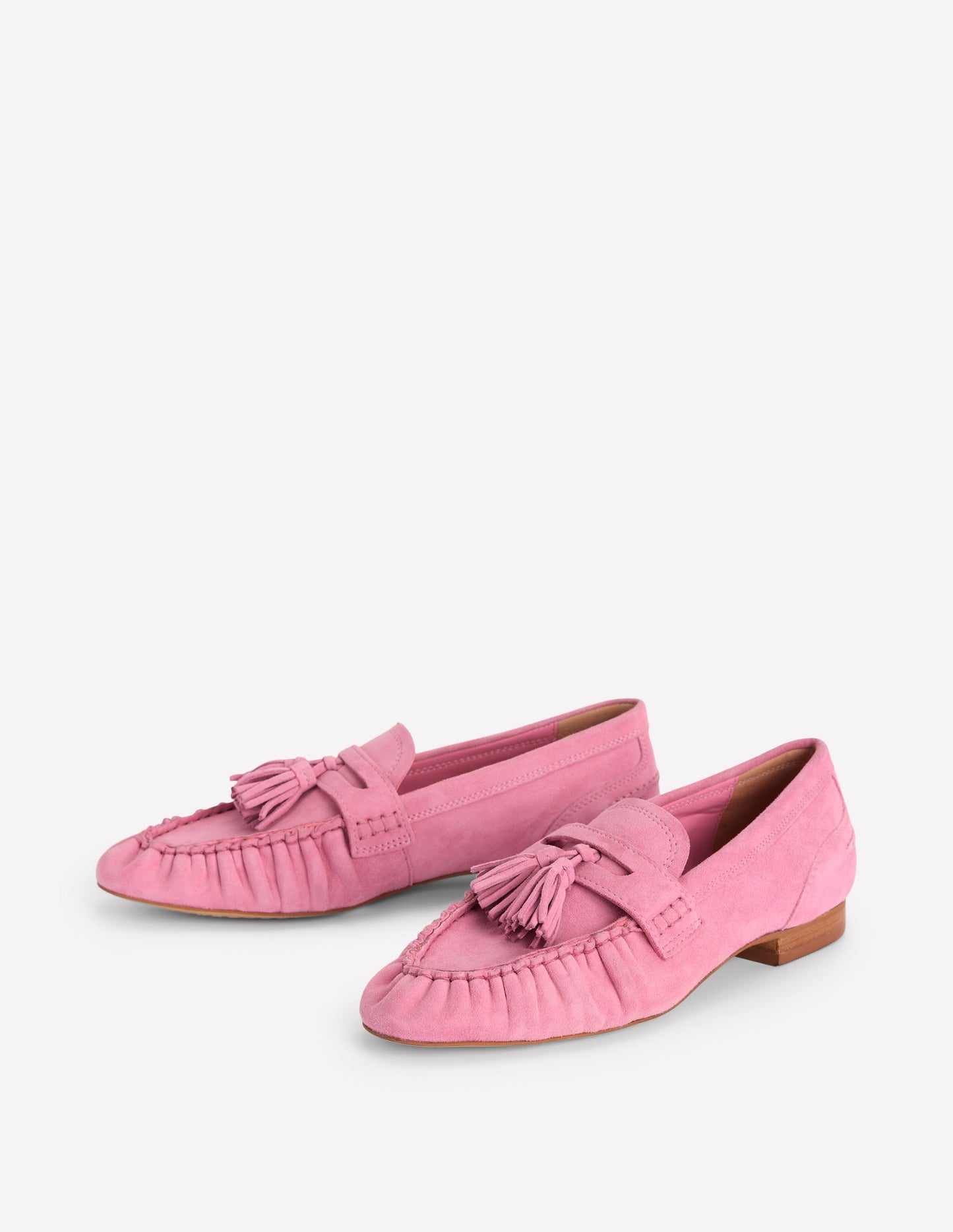 Soft Ruched Loafers-Pink Parfait