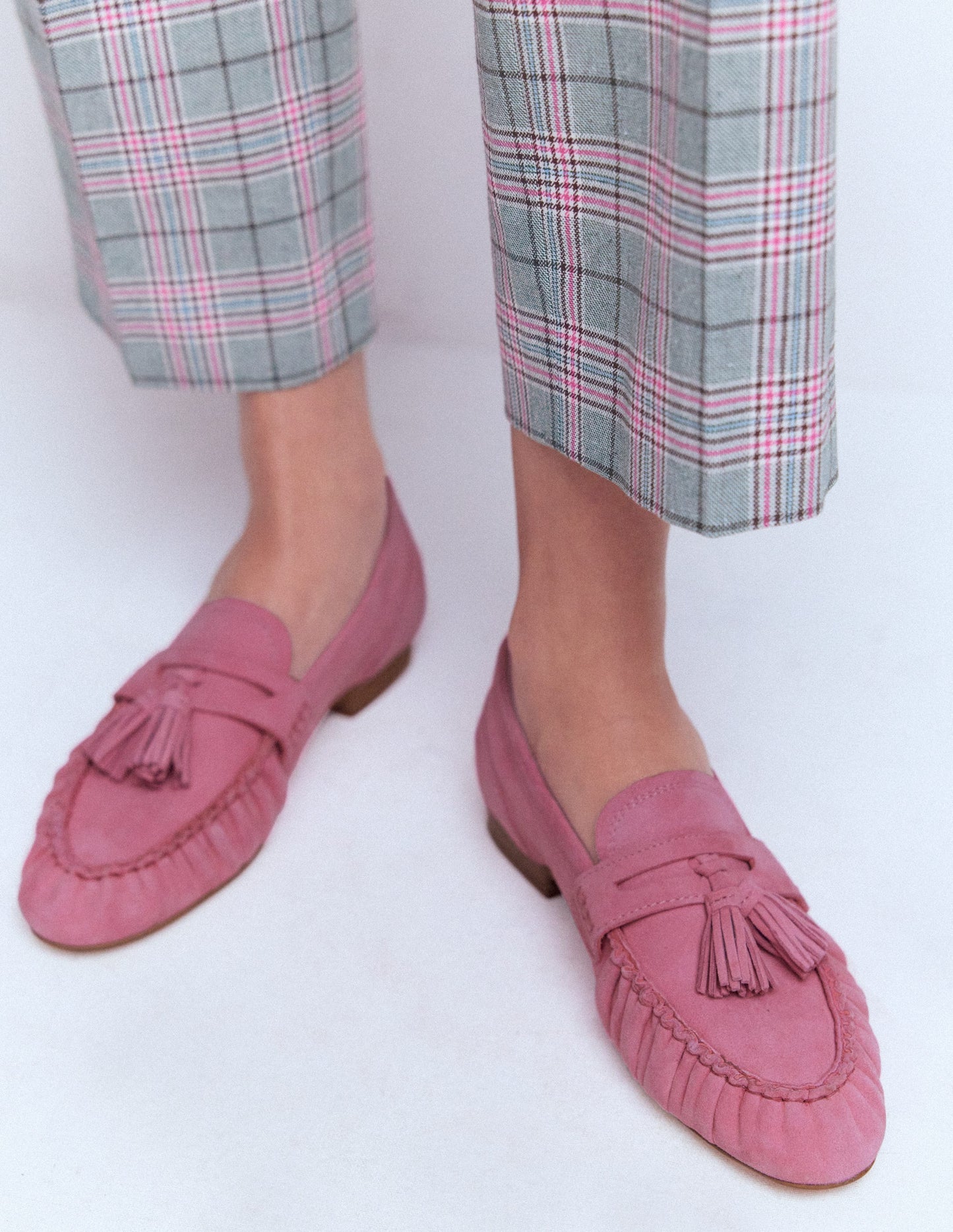 Soft Ruched Loafers-Pink Parfait