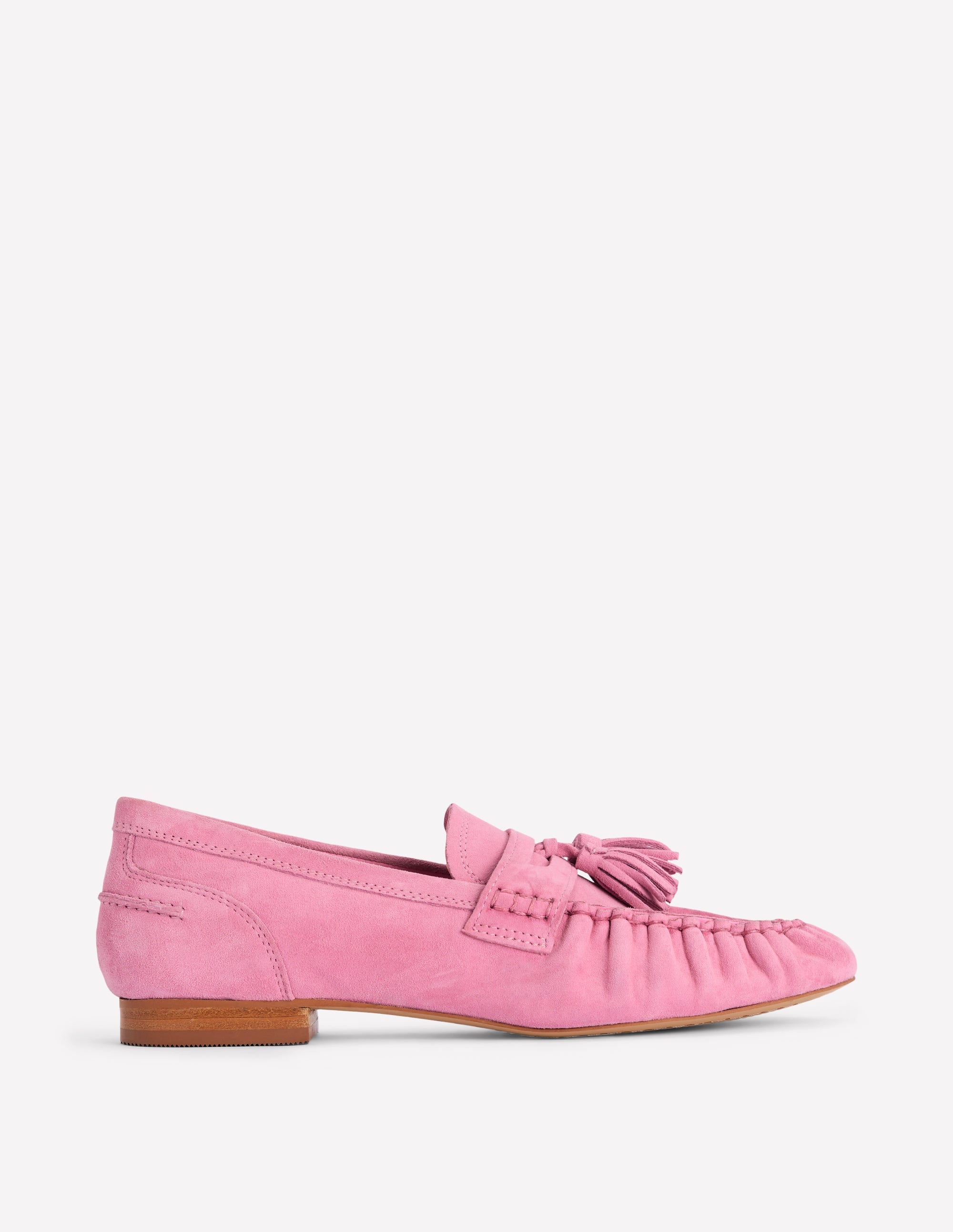 Soft Ruched Loafers-Pink Parfait - Image 1