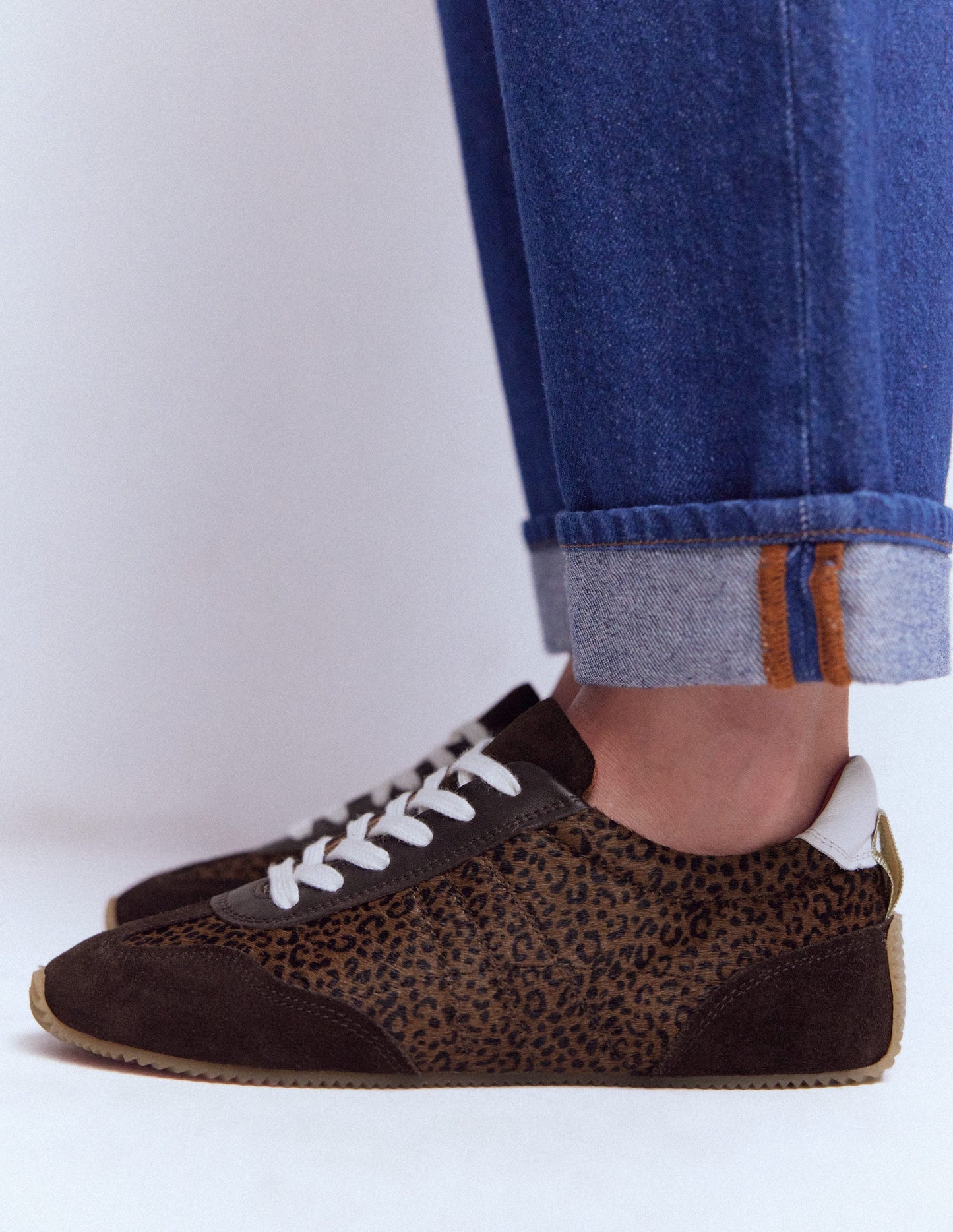 Delphine Slim Sole Trainers-Leopard