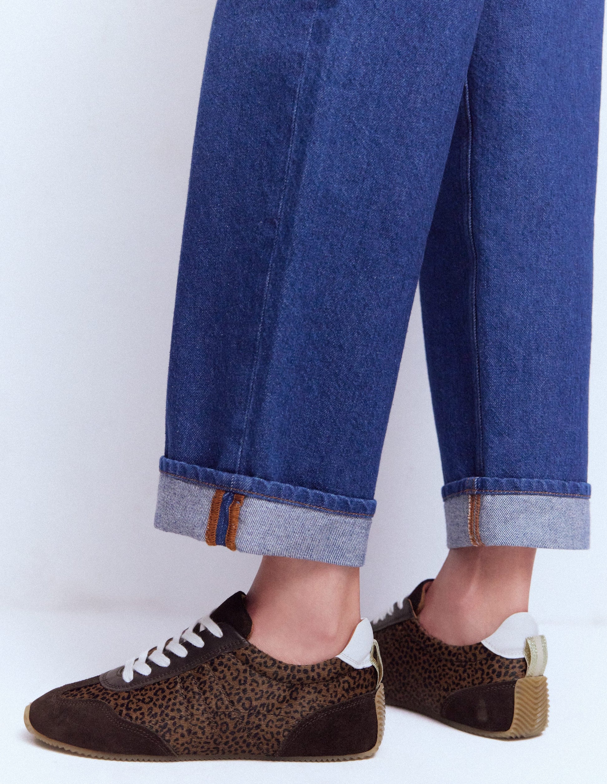 Delphine Slim Sole Trainers-Leopard-3