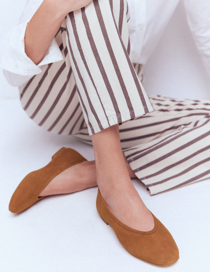 High Cut Ballet Flats-Ginger Snap