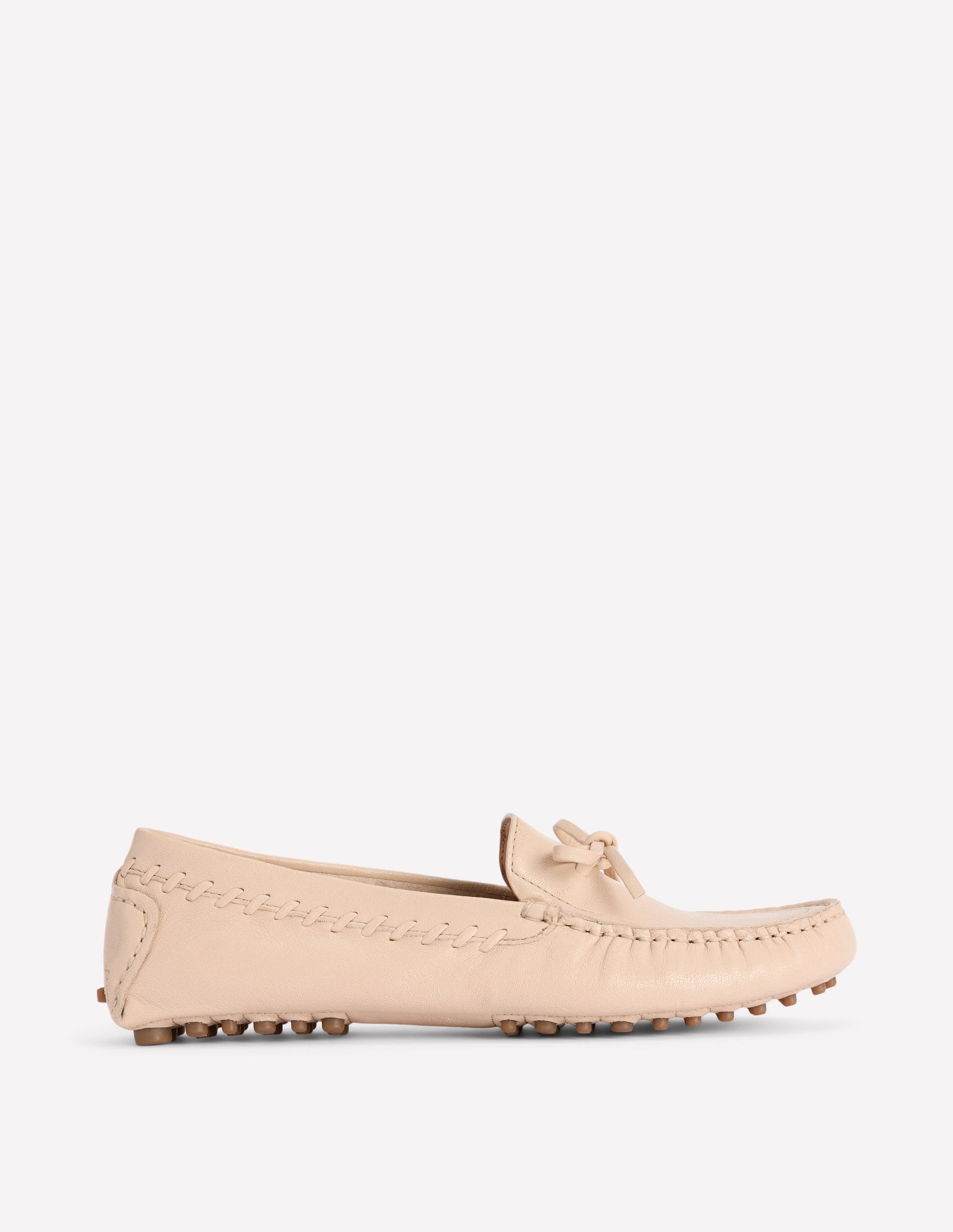 Heidi Stitched Soft Loafers-Ecru-1