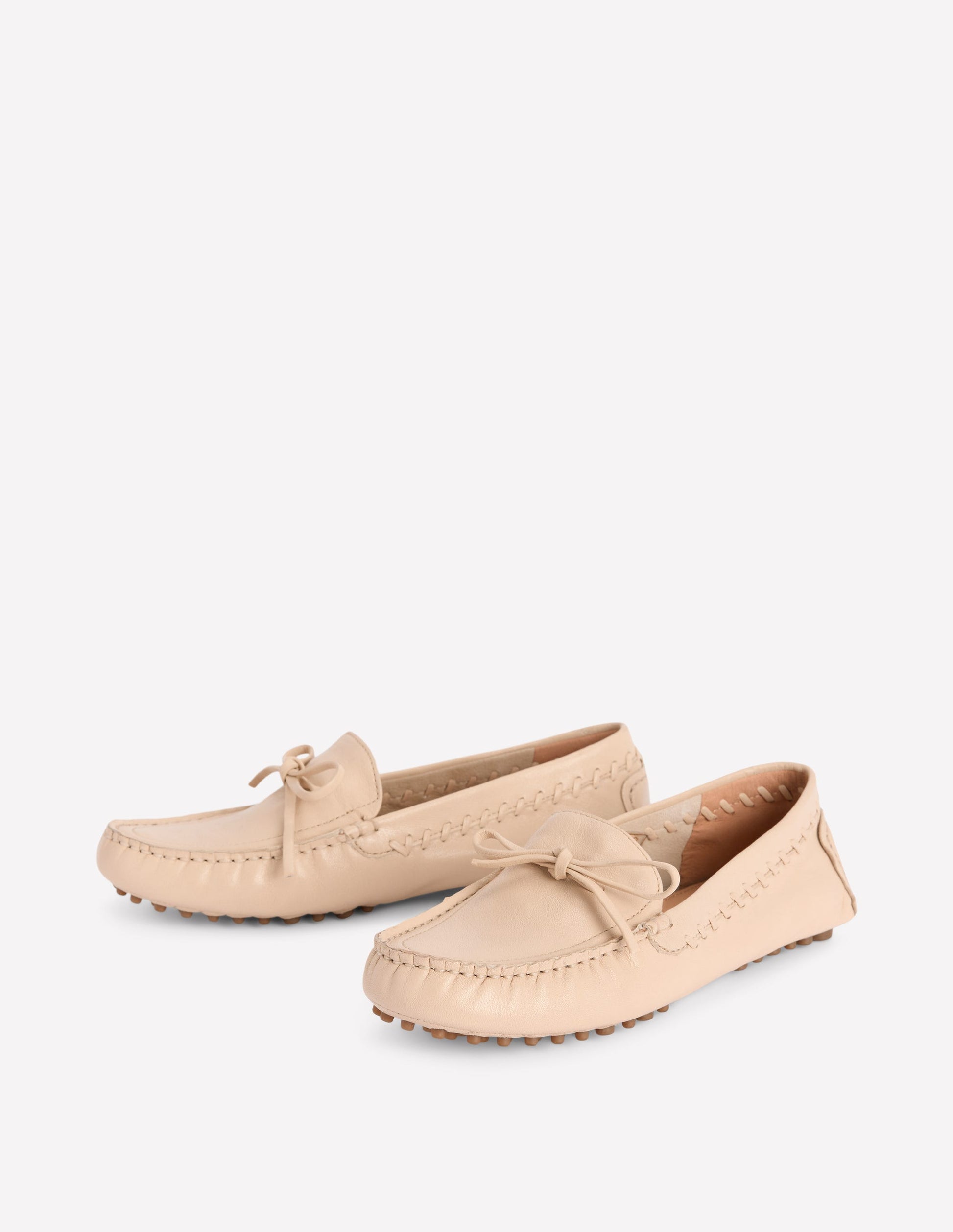 Heidi Stitched Soft Loafers-Ecru-5