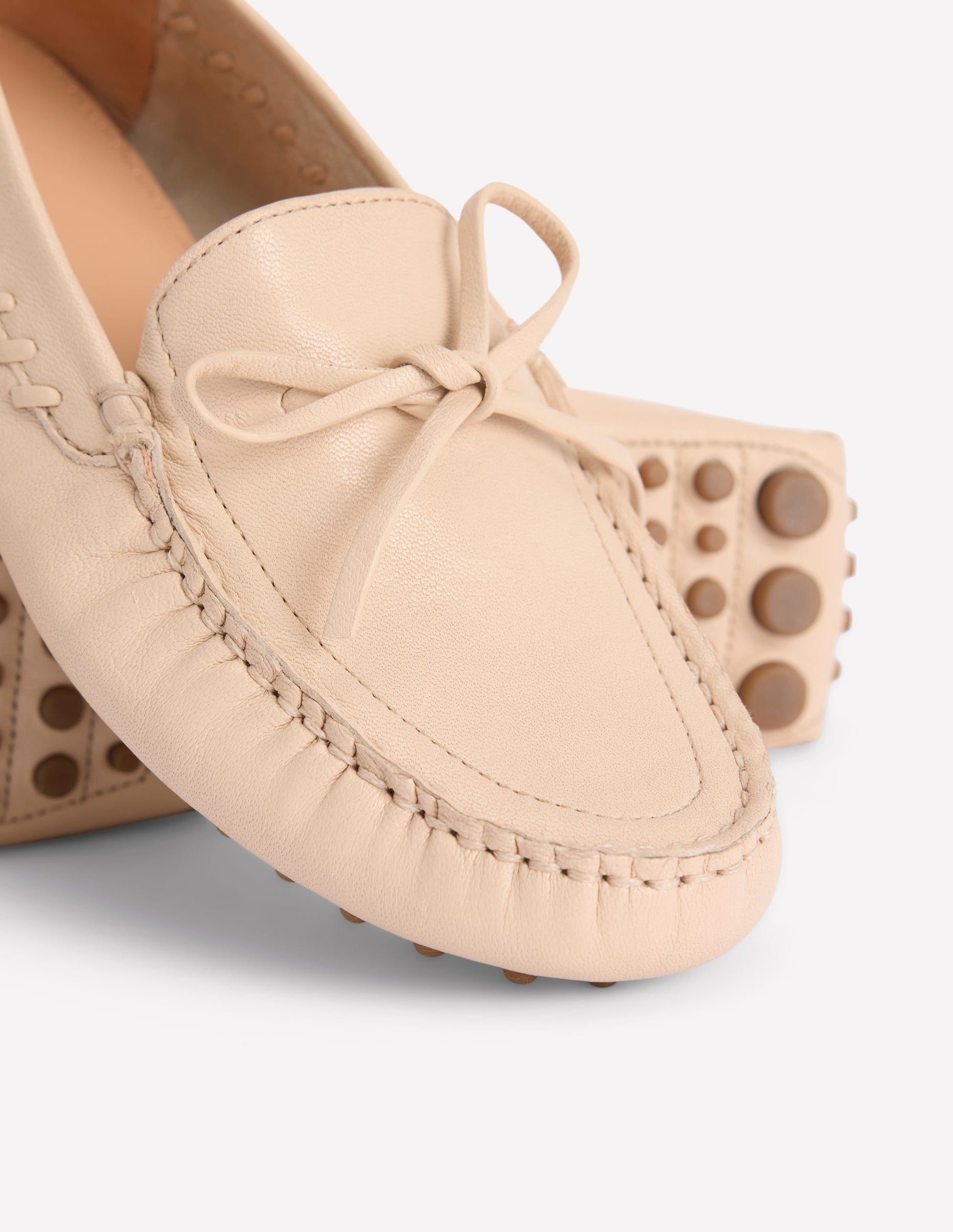 Heidi Stitched Soft Loafers-Ecru-6