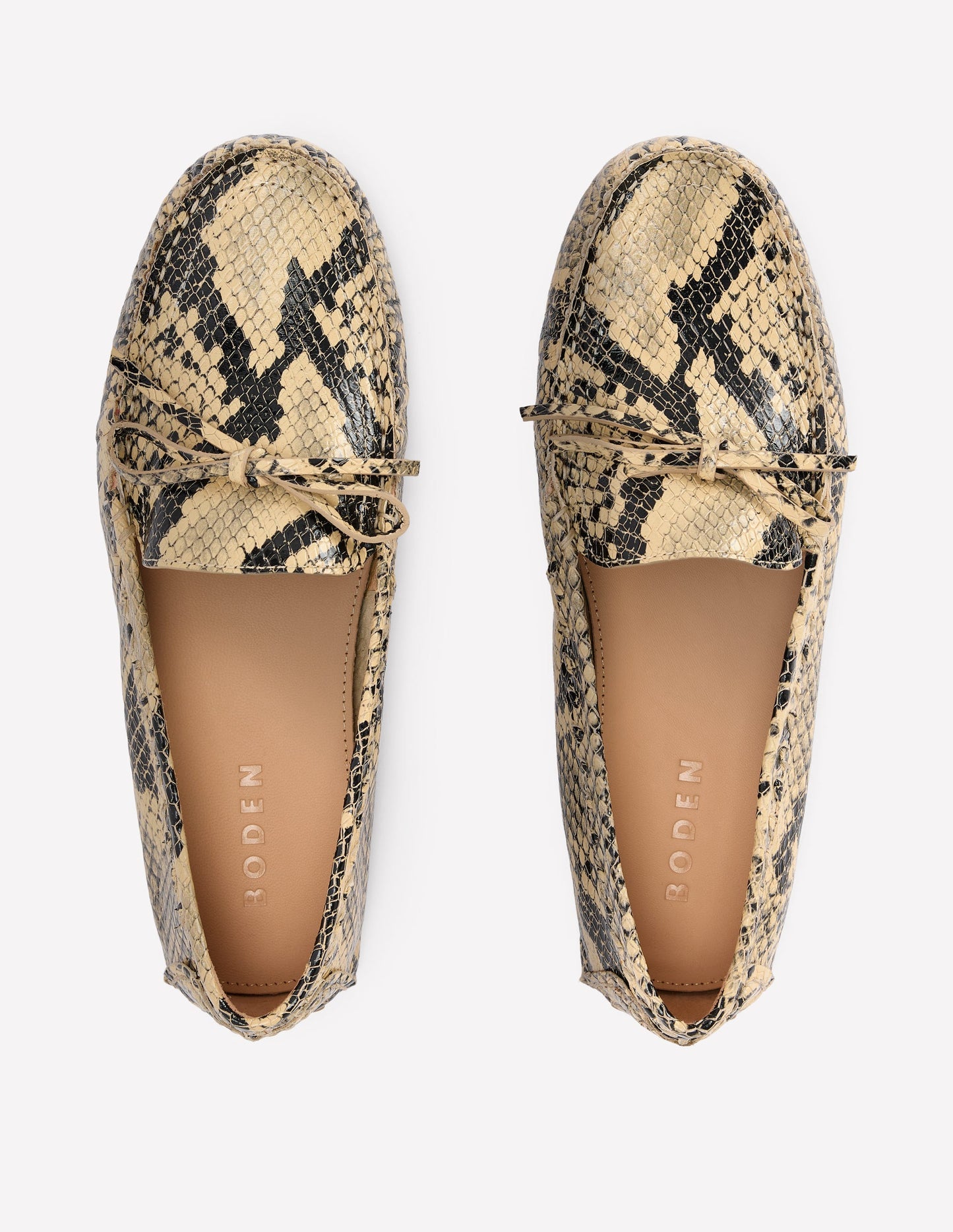 Heidi Stitched Soft Loafers-Snake