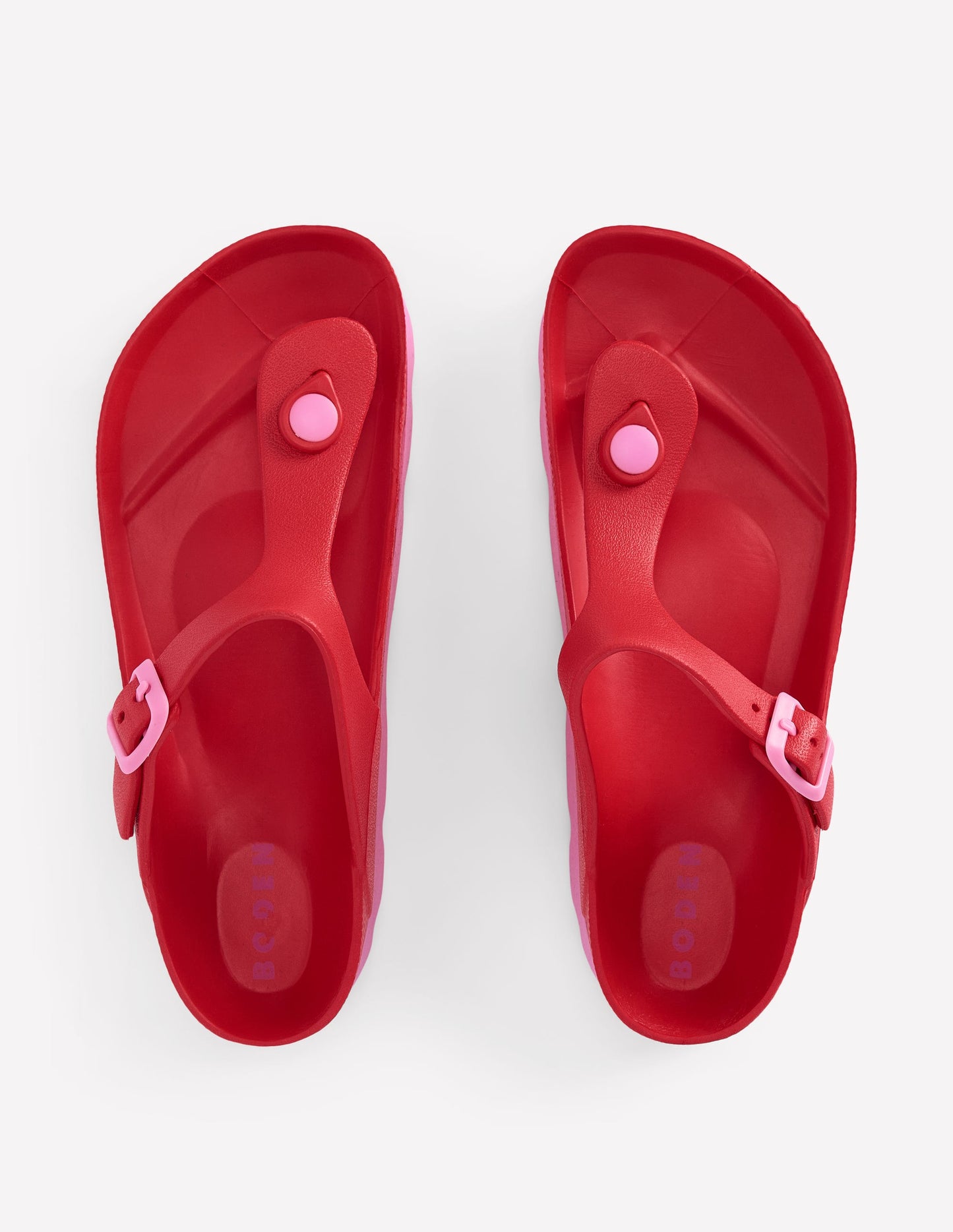 Lyla Toe Post Sandals-Red/Pink