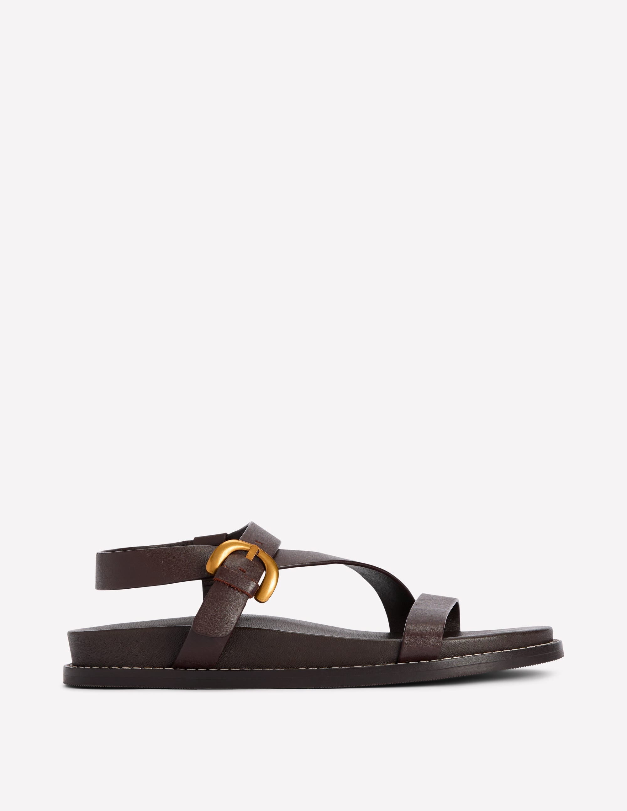 Chunky Asymmetric Sandal-Chocolate - Image 1