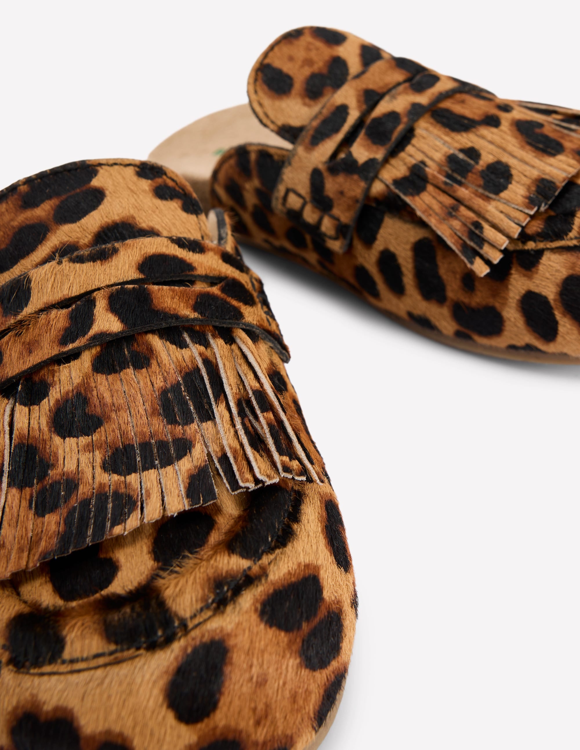 Etta Ghillie Mule Clogs - Classic Leopard | Boden USA