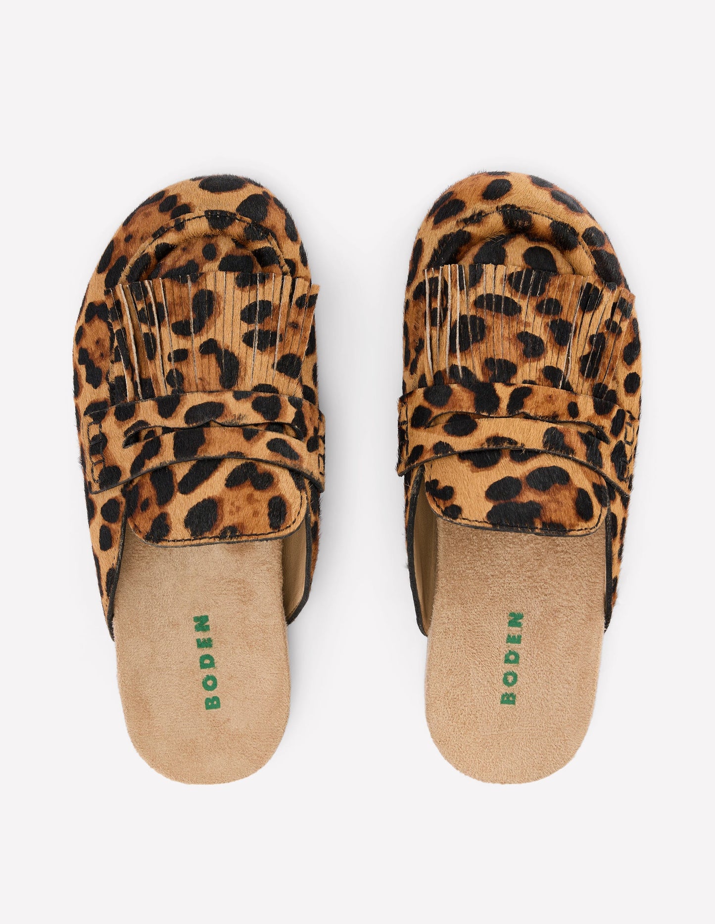 Etta Ghillie Mule Clogs-Classic Leopard