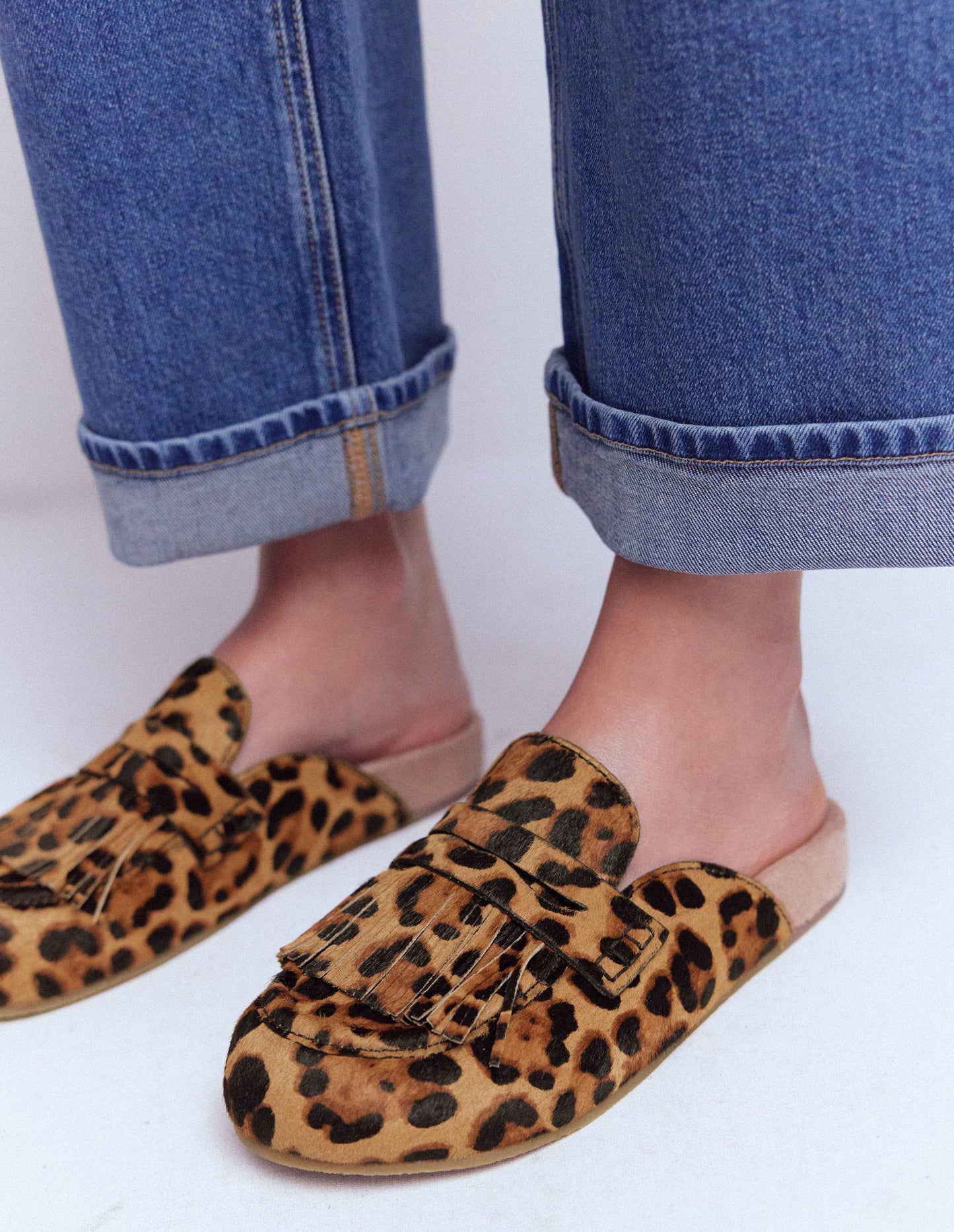 Etta Ghillie Mule Clogs-Classic Leopard
