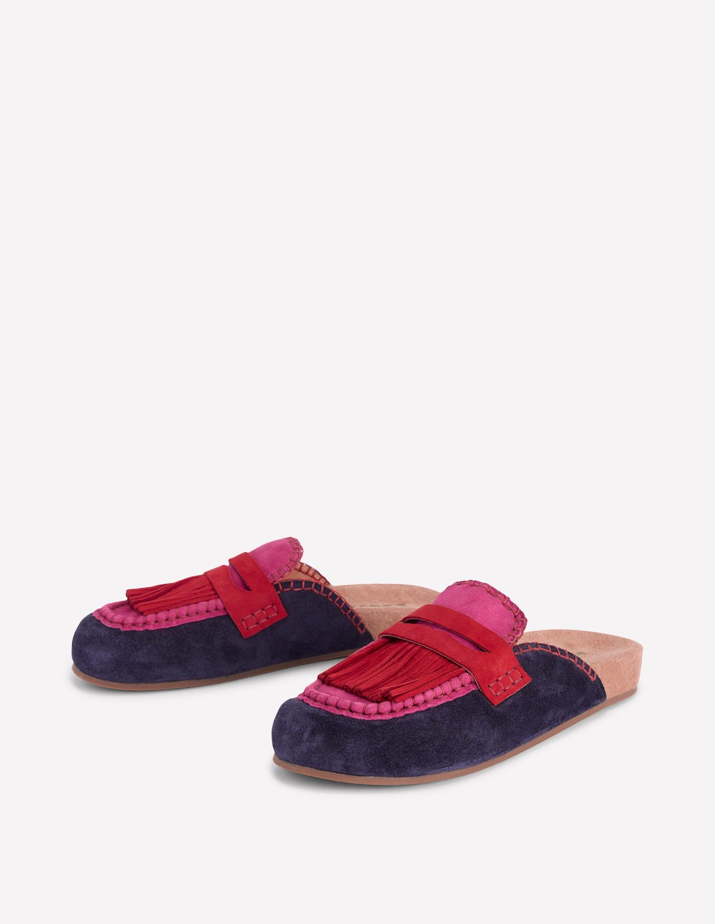 Etta Ghillie Mule Clogs-Colourblock
