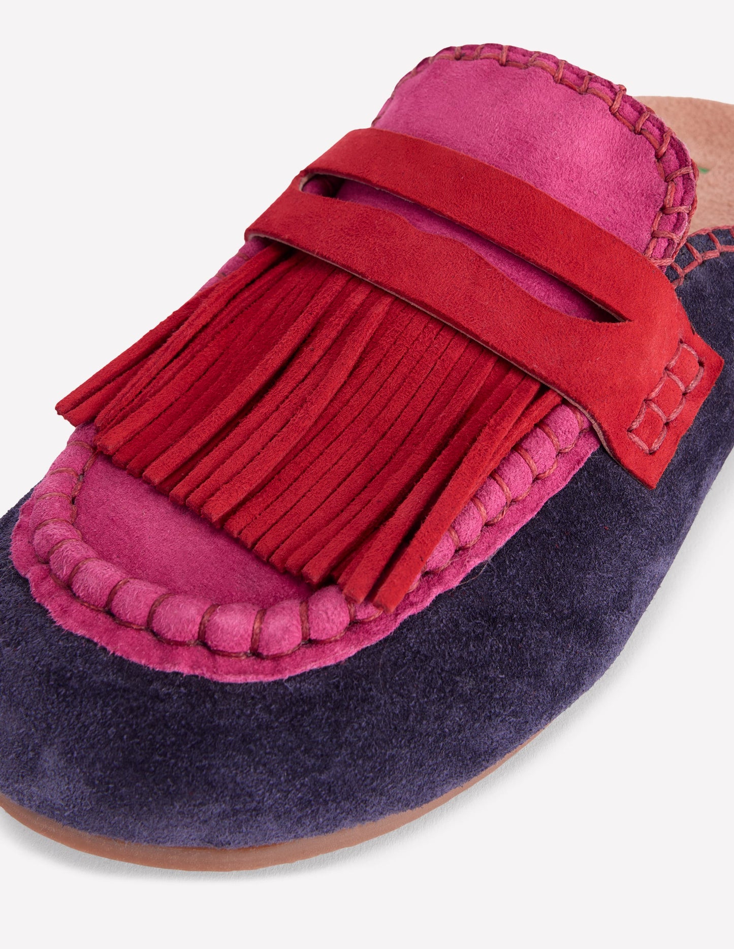 Etta Ghillie Mule Clogs-Colourblock