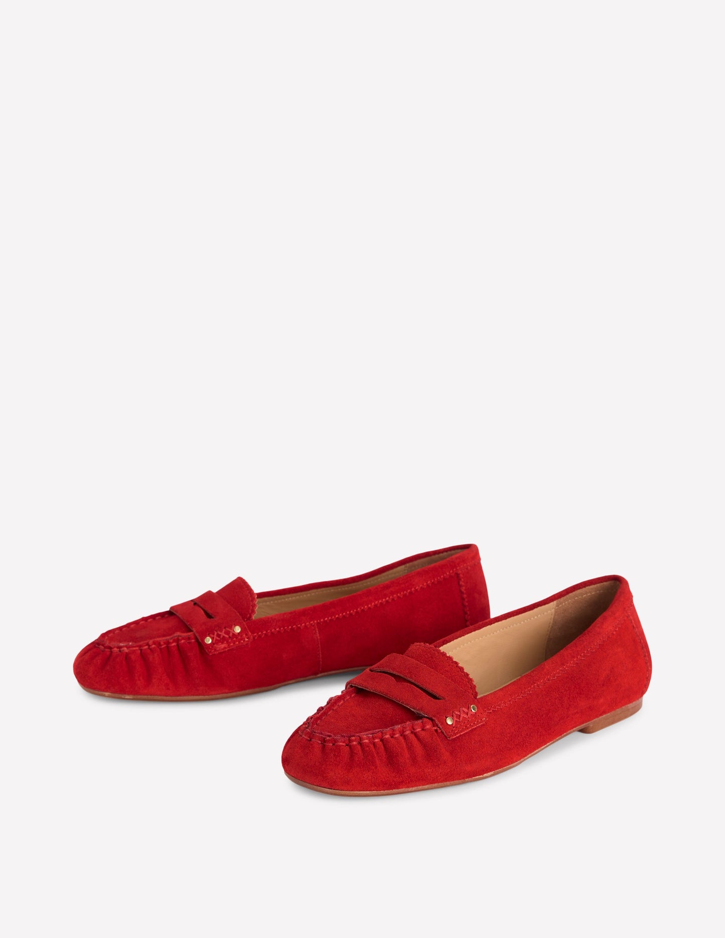 Classic Penny Loafers-Red