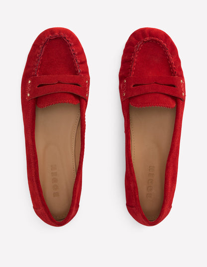 Classic Penny Loafers-Red-5