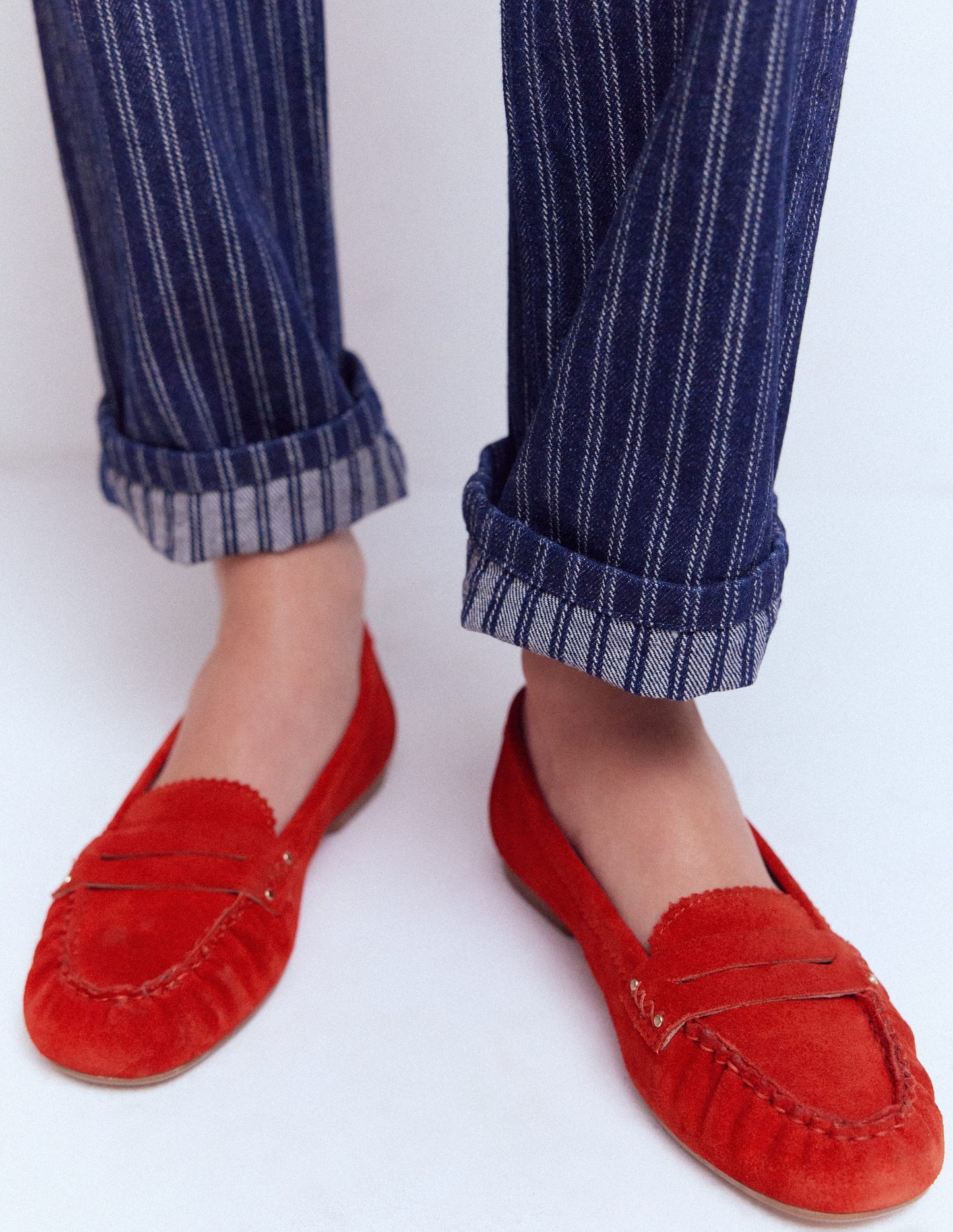 Classic Penny Loafers-Red
