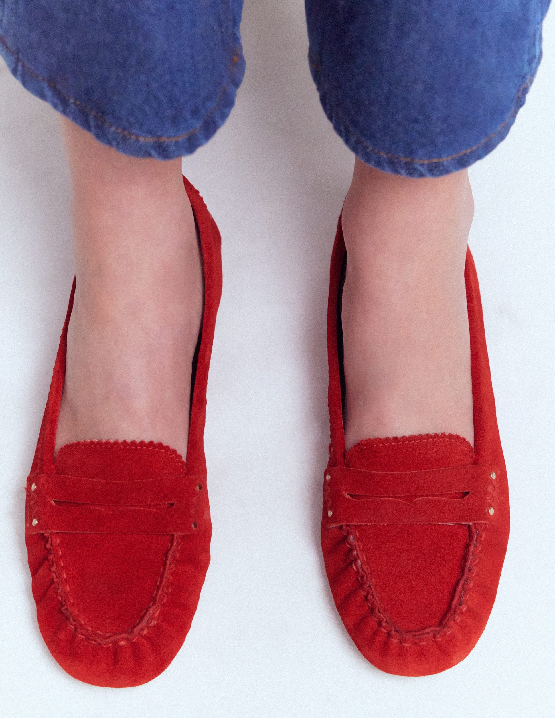 Classic Penny Loafers-Red-3