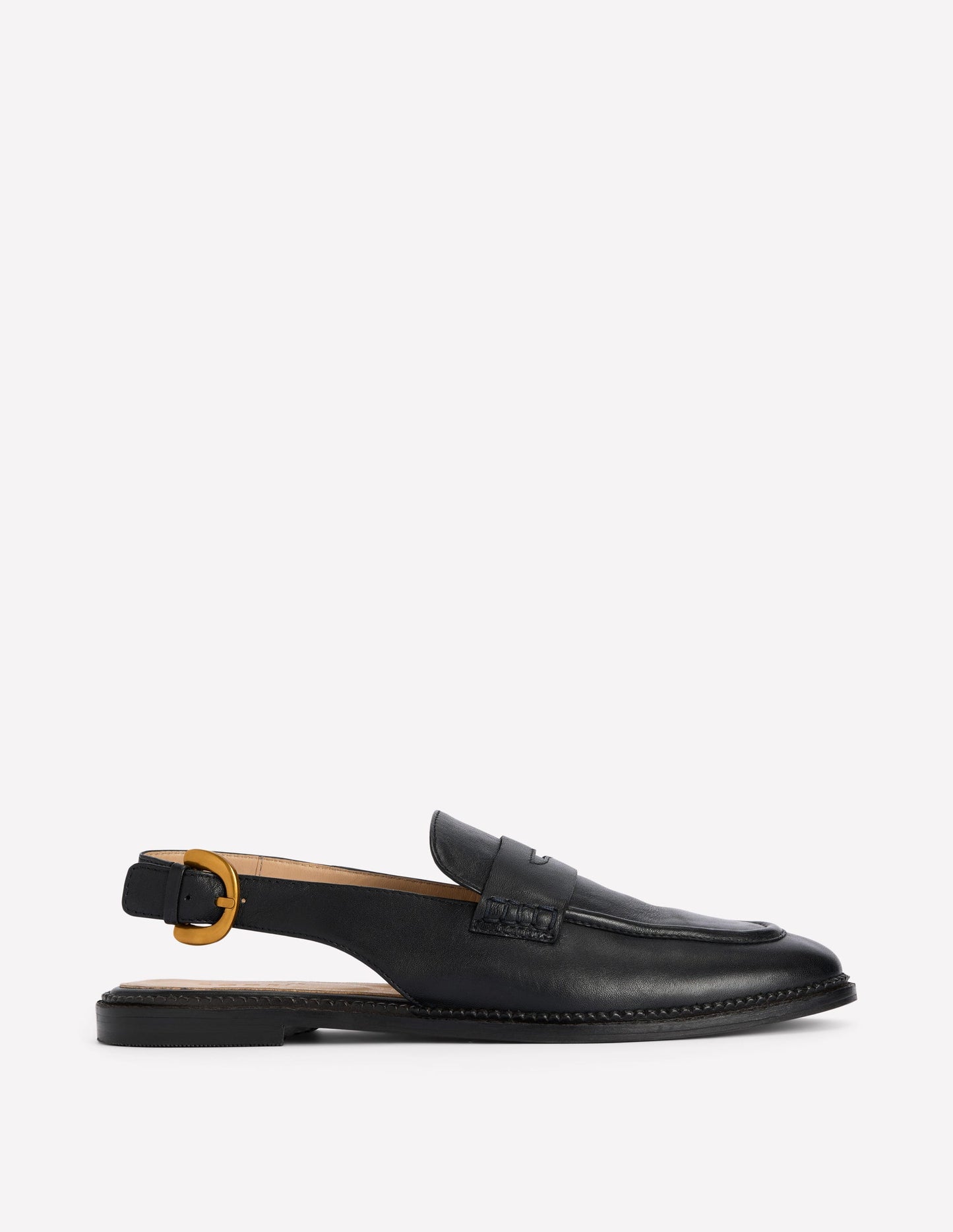 Slingback Penny Loafer-Black