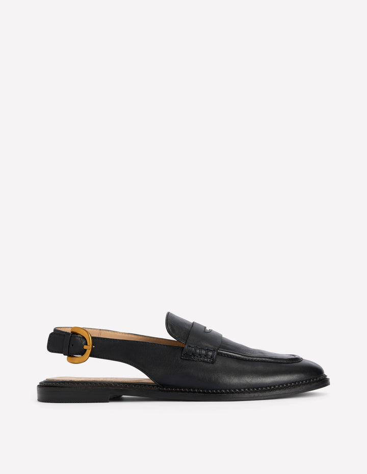 Slingback Penny Loafer-Black
