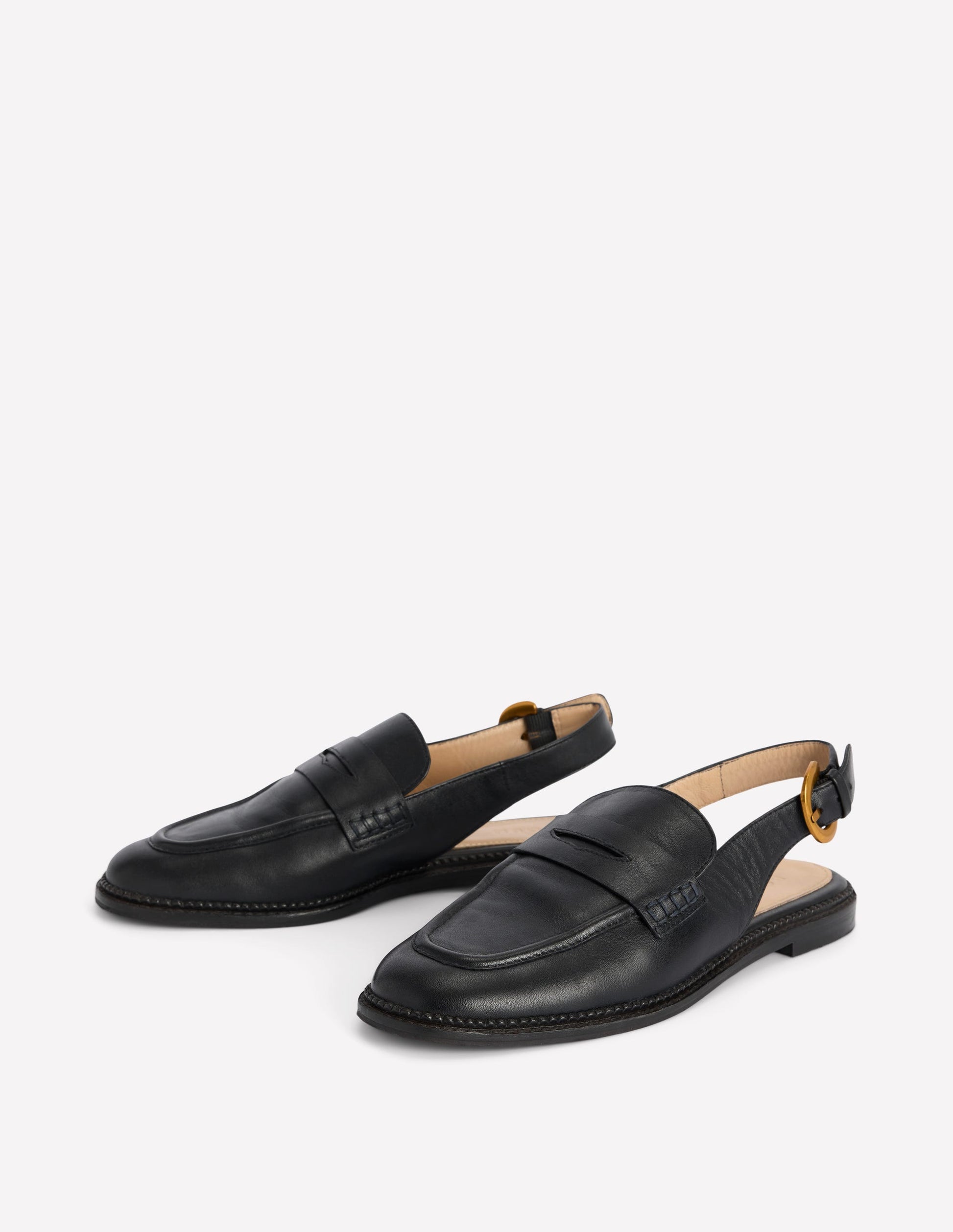 Slingback Penny Loafer-Black-4