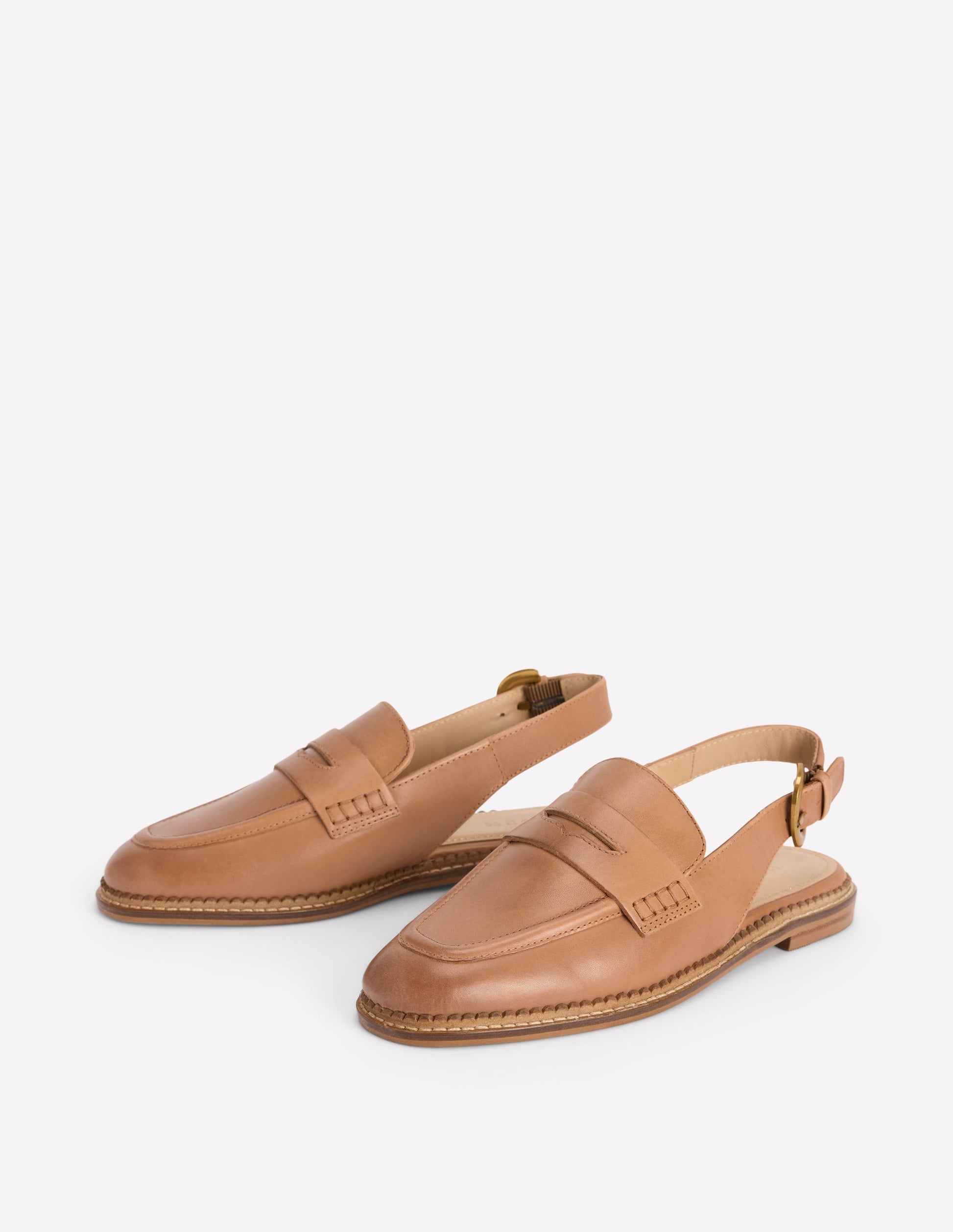 Nya Slingback Penny Loafers-Tan-6