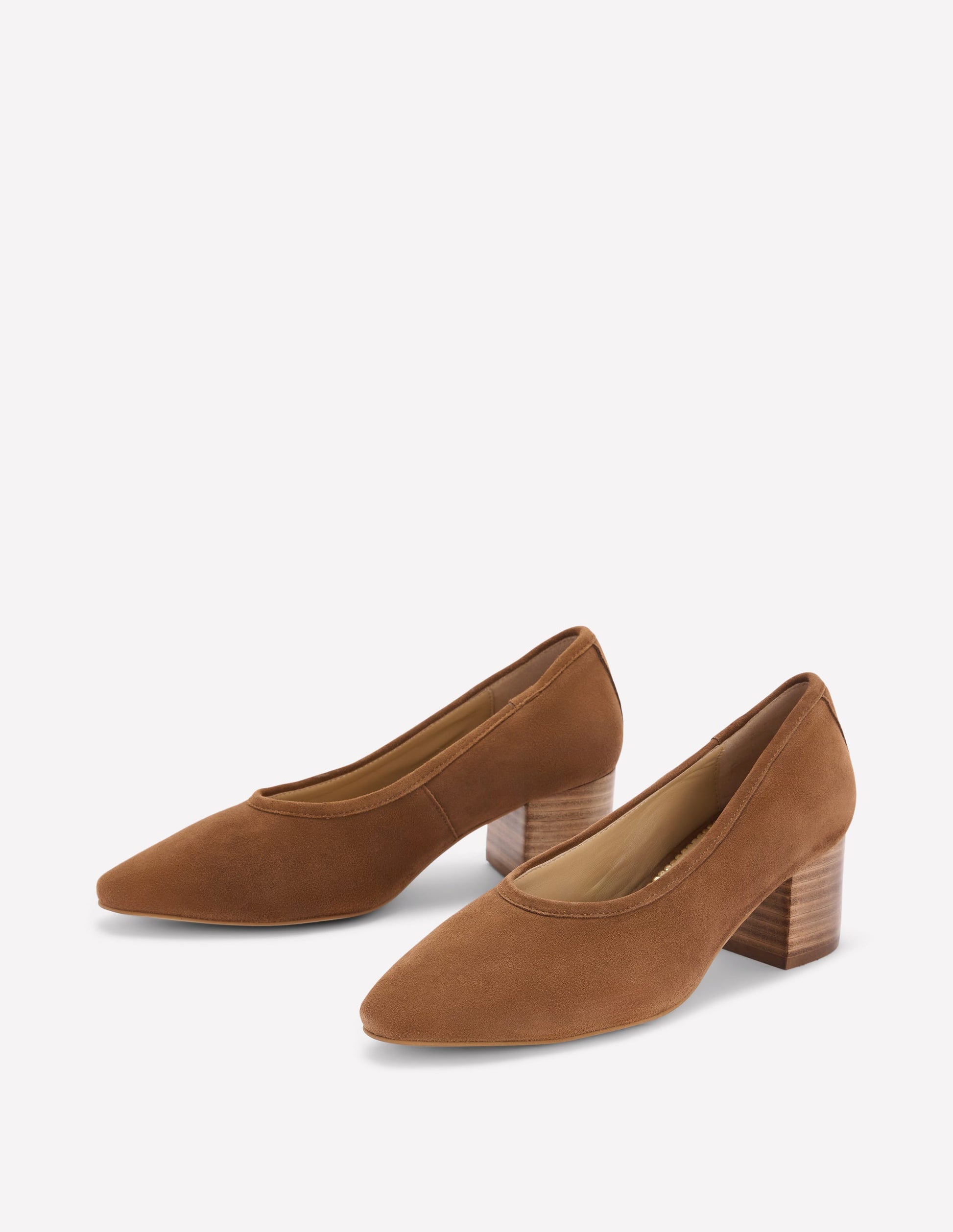 Closed Back Block Heel-Raw Umber-3