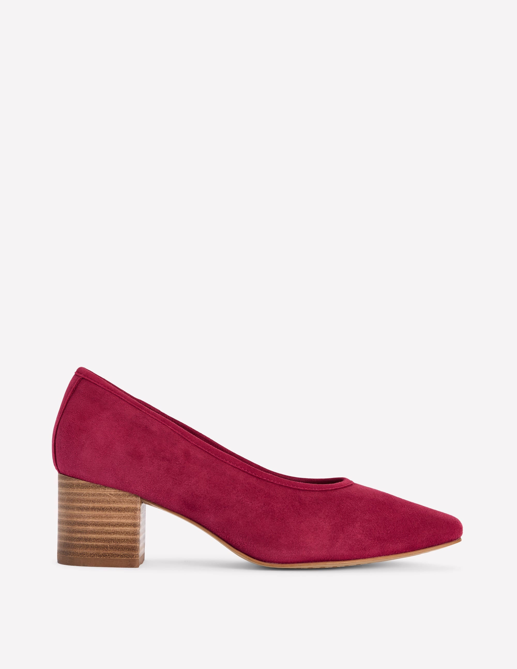 Closed Back Block Heel-Red - Image 1