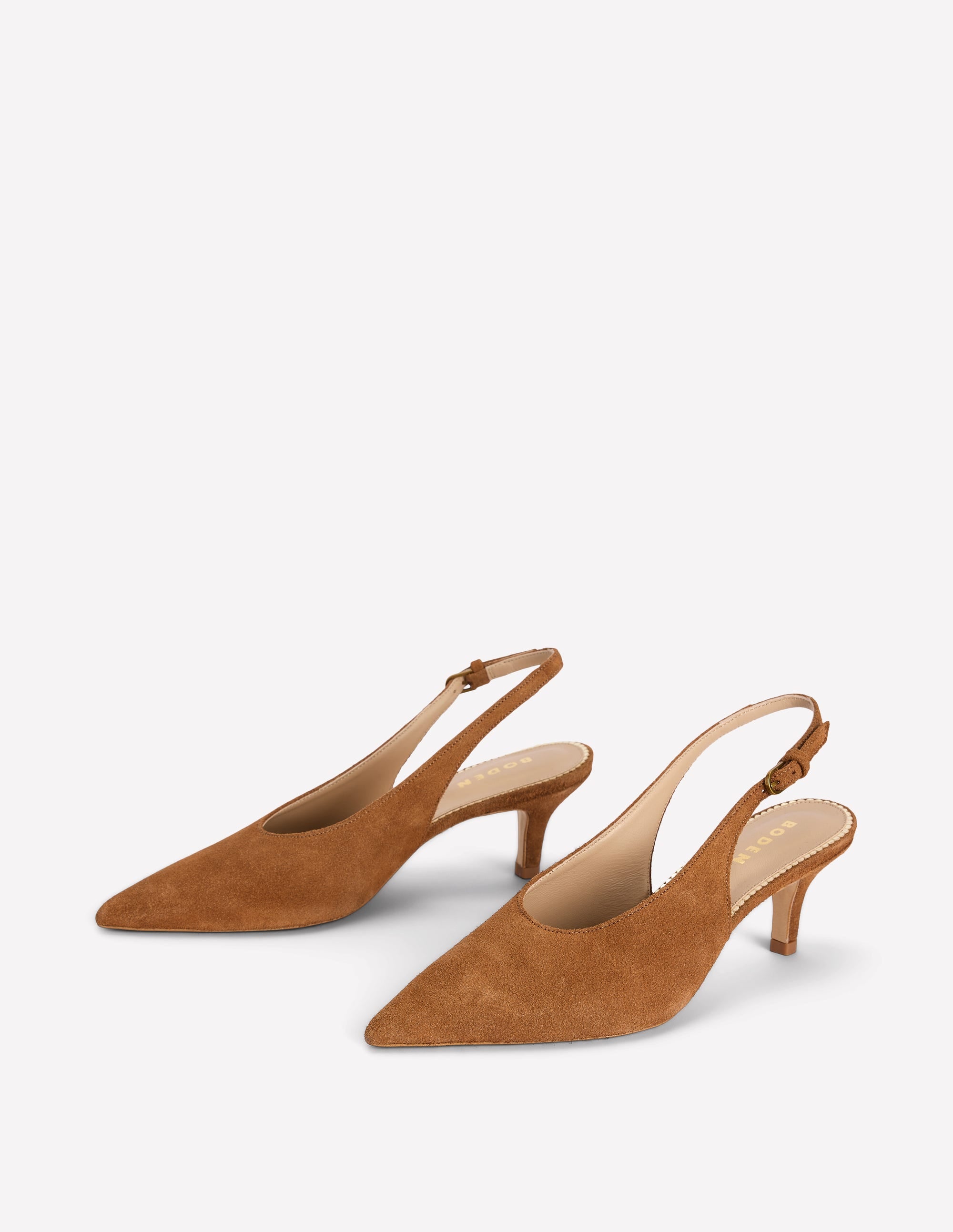 High Cut Slingback Court-Tan - Image 4