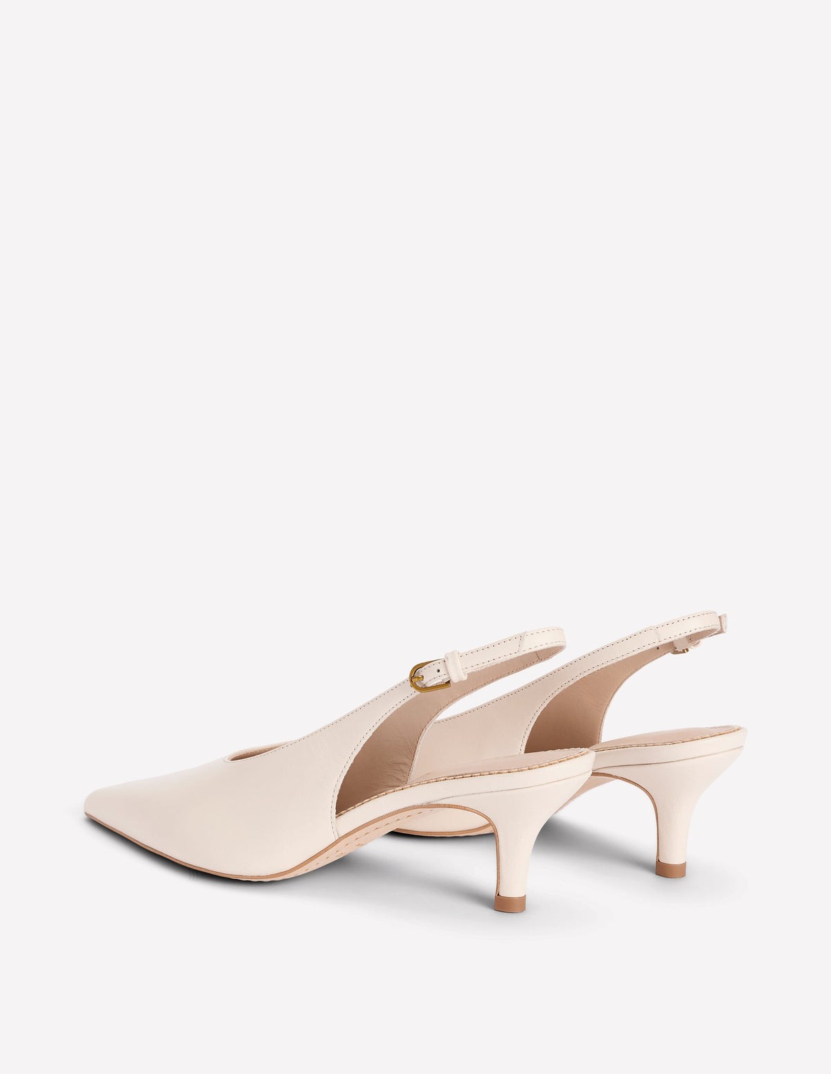 High Cut Slingback Court-Ecru - Image 6