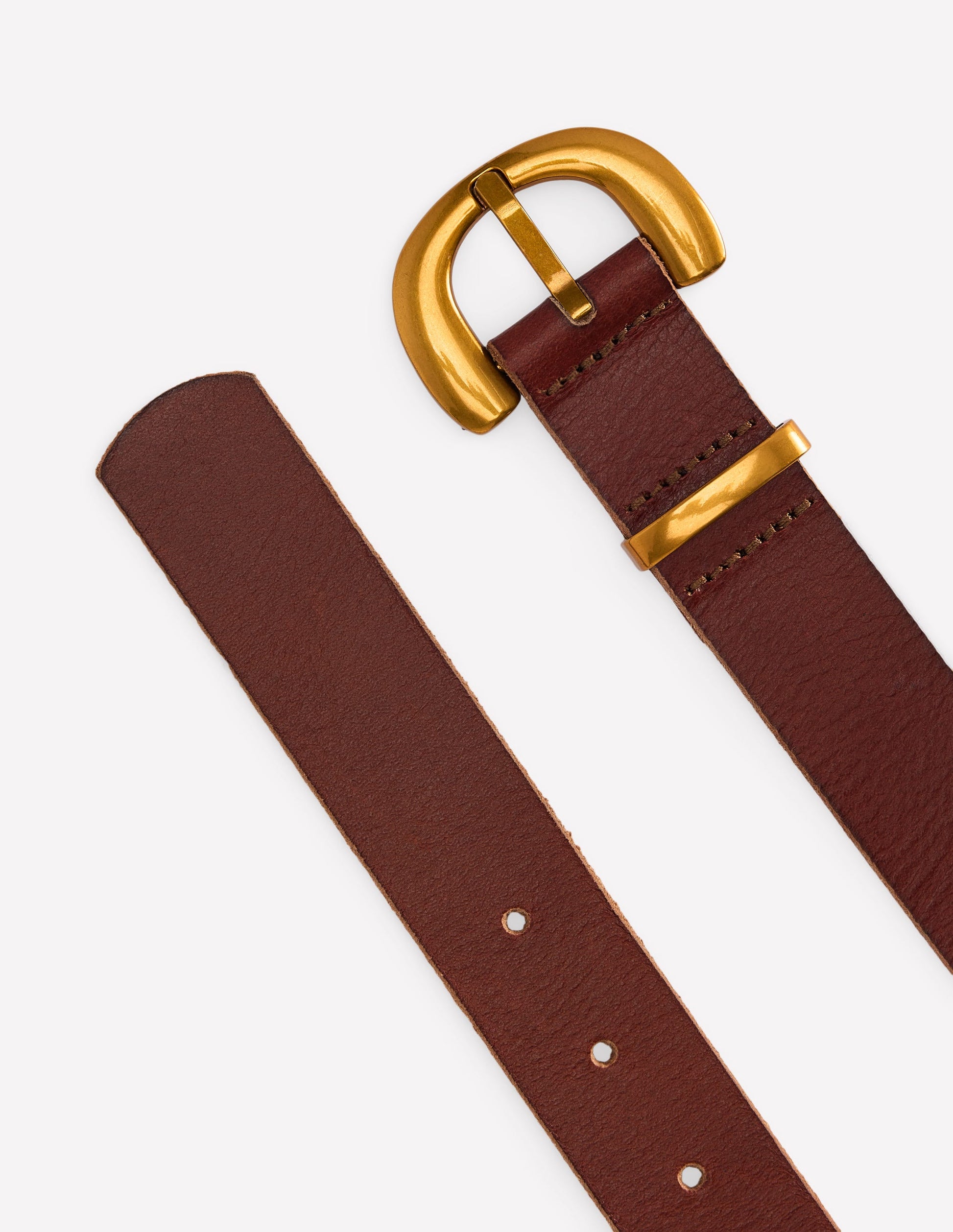 Chunky Buckle Belt-Dark Tan-3