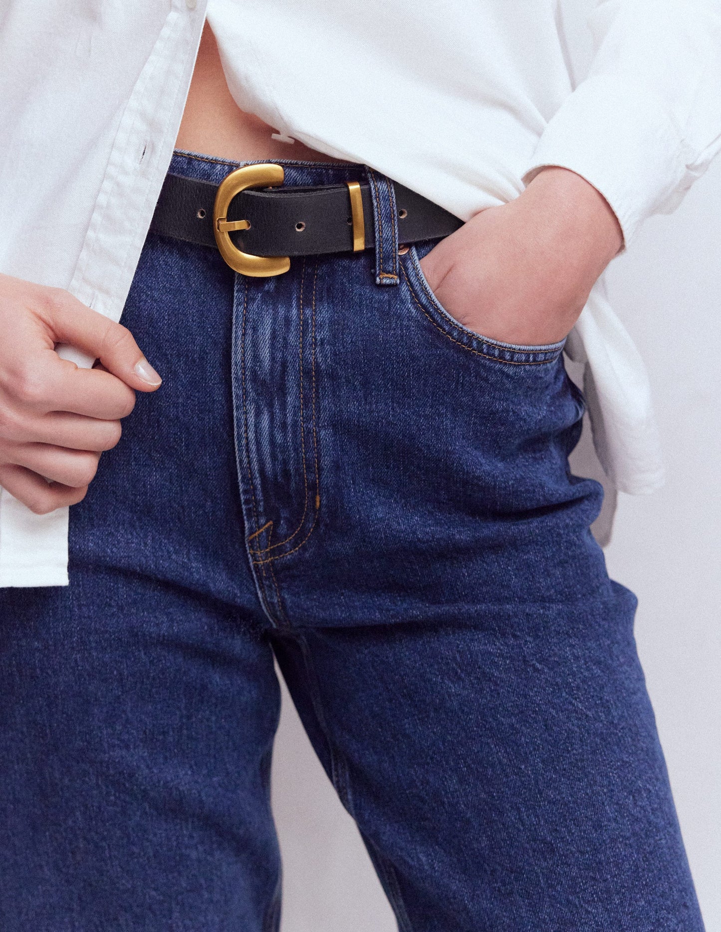 Chunky Hardware Belt-Navy