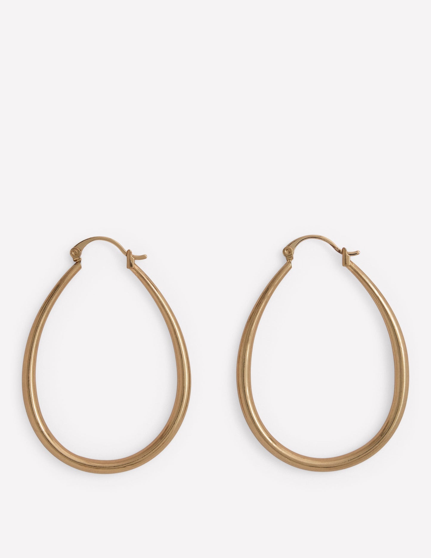 Large Clean Metal Hoops-Gold Colour