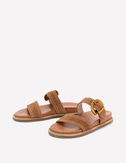 Caryl Double Strap Sandals-Tan-4