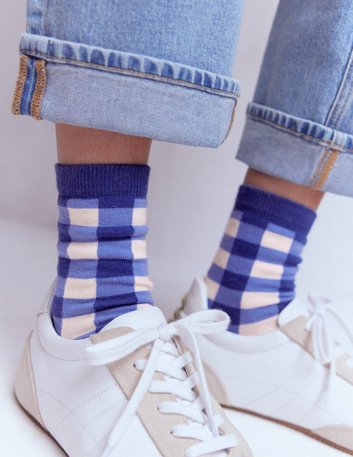 Gingham 3 Pack Socks-Gingham 3 Pack