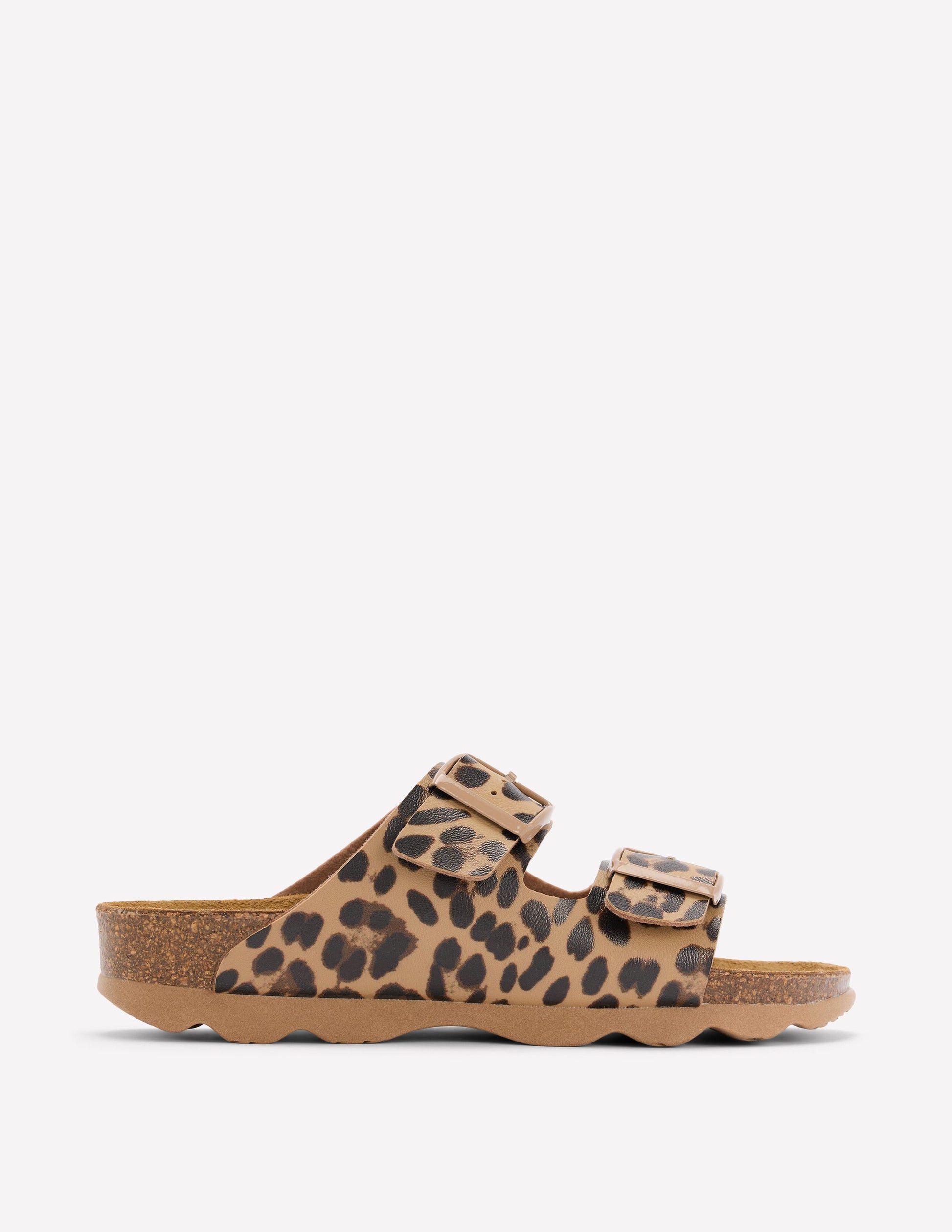 Lyla Printed Buckle Sliders-Leopard-1