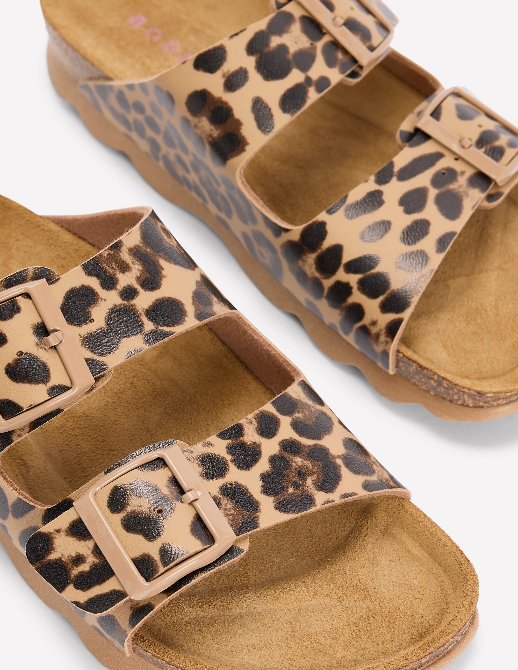 Lyla Printed Buckle Sliders - Leopard | Boden USA