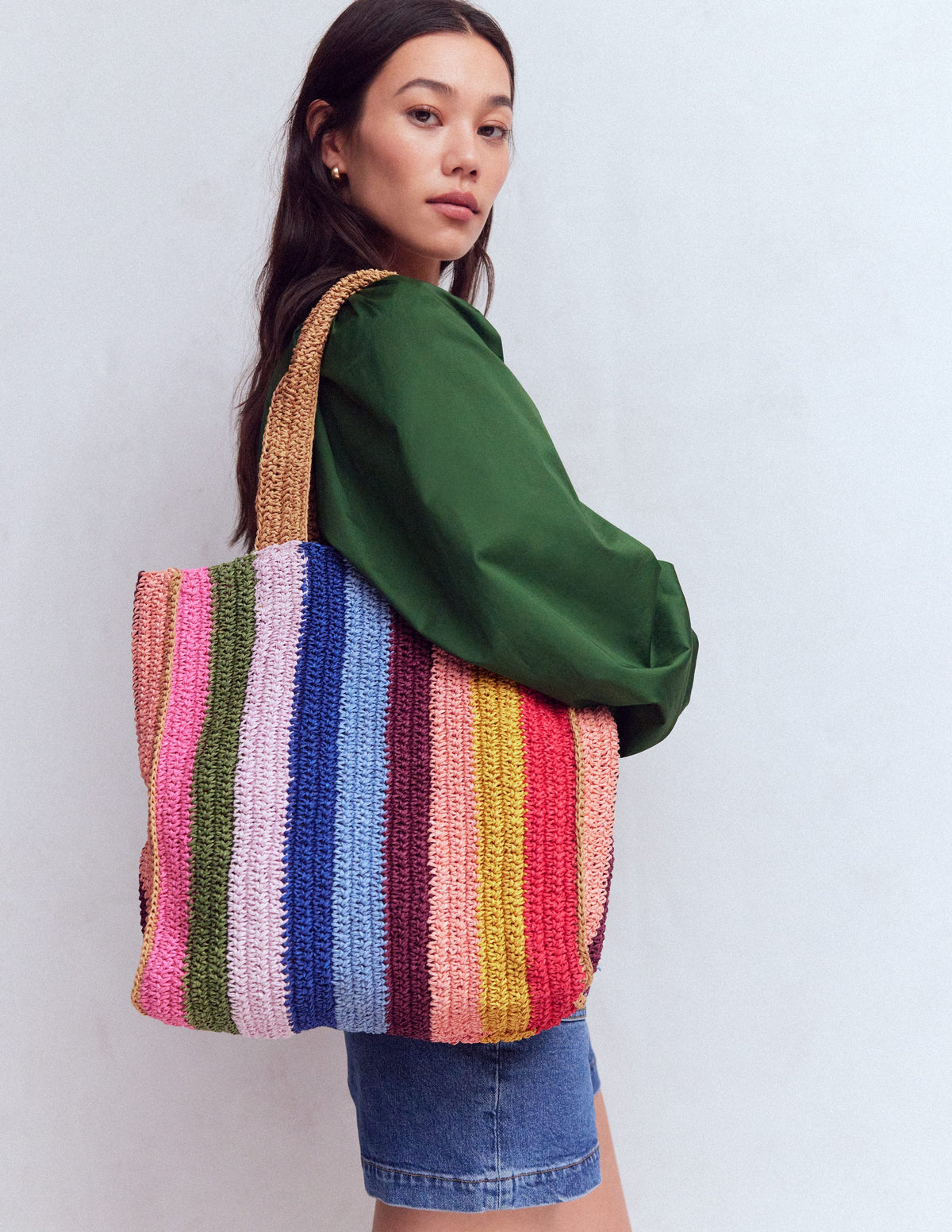 Shopper Tote-Multi Stripe-2