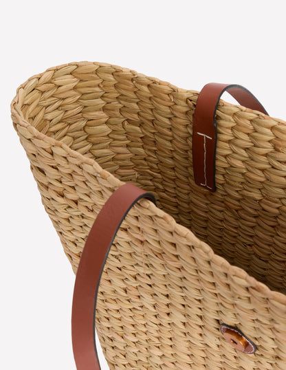 Buckle Tote-Natural Raffia-4