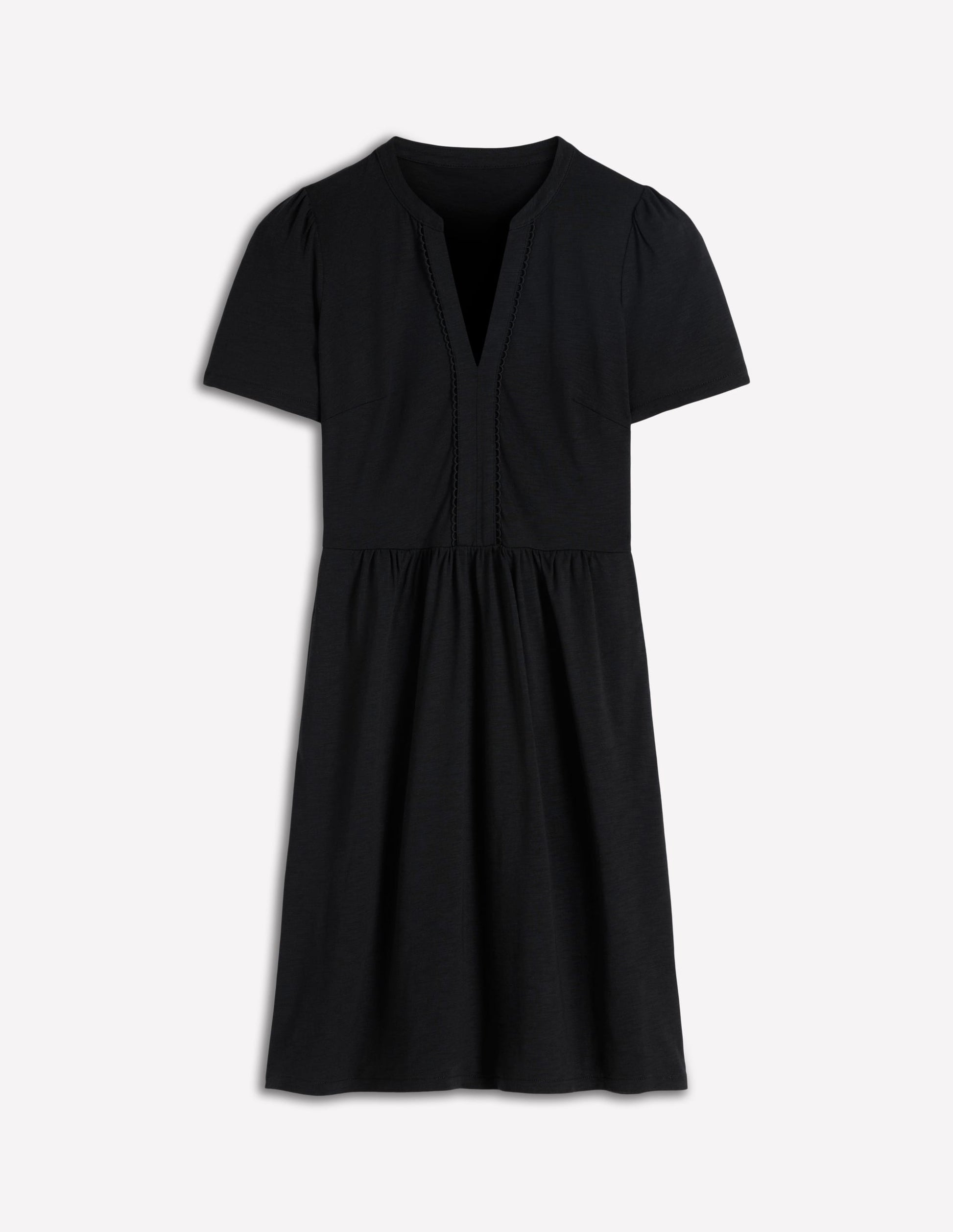 Boden Women's Naomi Short Sleeve Dress in Black | Size 10 Boden Women's Naomi Short Sleeve Dress in Black | Size 10