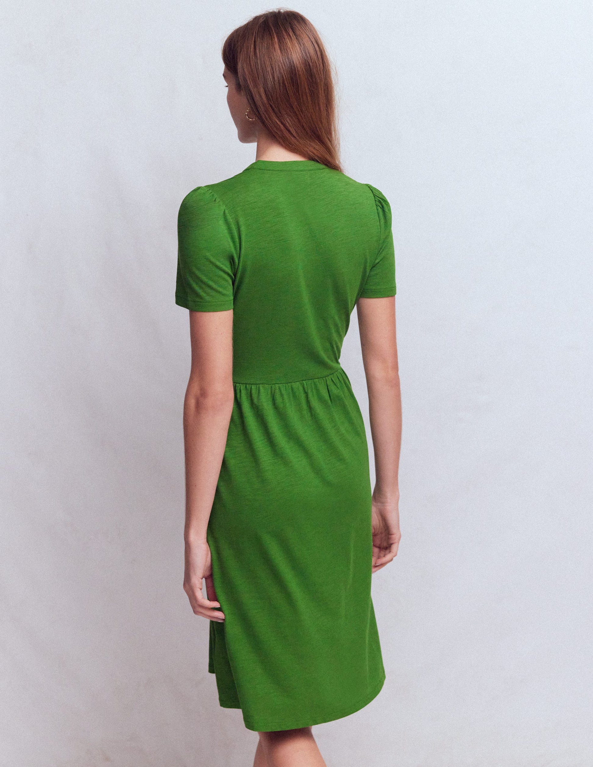 Boden Women's Naomi Short Sleeve Dress in Green | Size 16/18 Boden Women's Naomi Short Sleeve Dress in Green | Size 16/18
