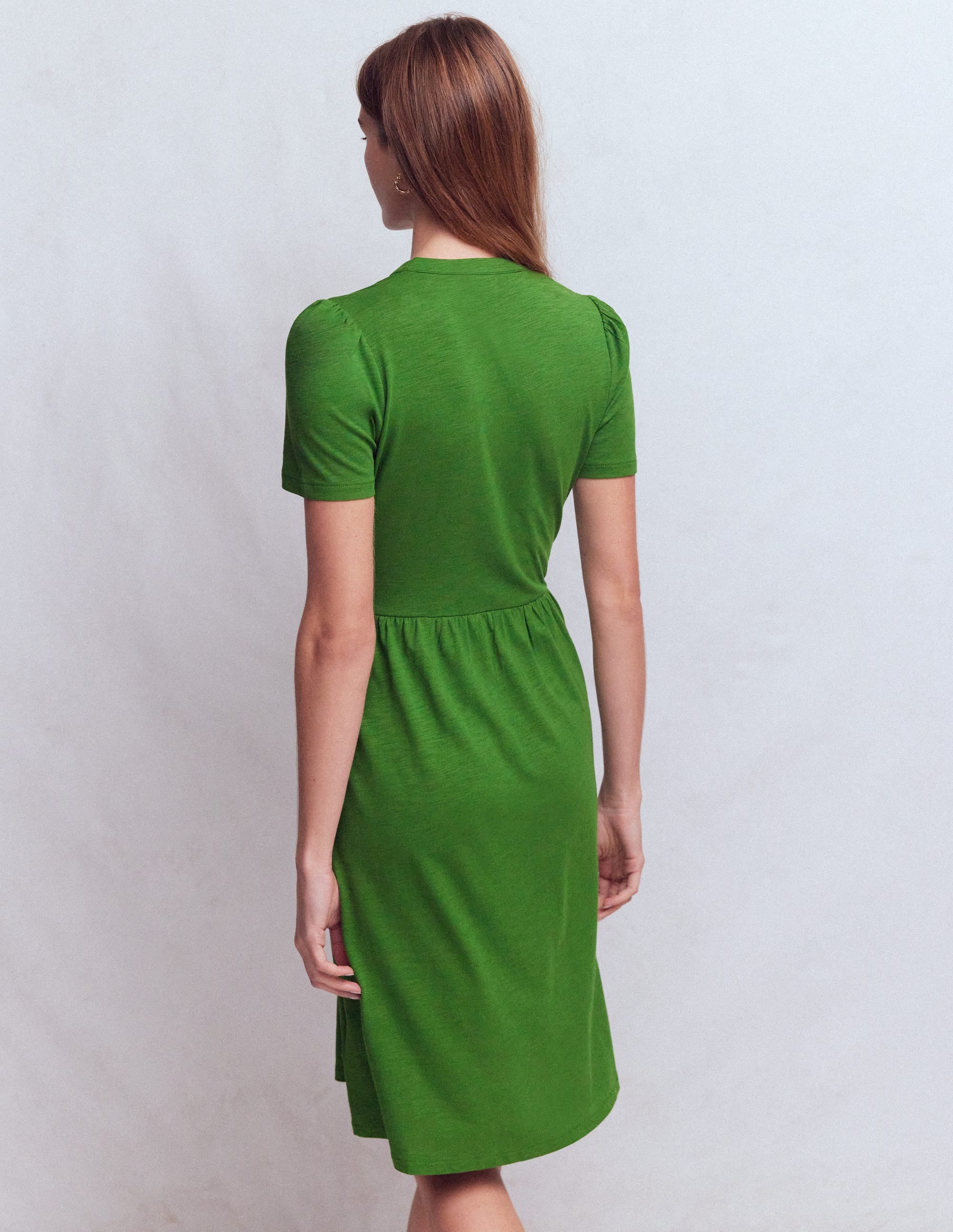 Naomi Short Sleeve Dress-Promenade Green - Image 4