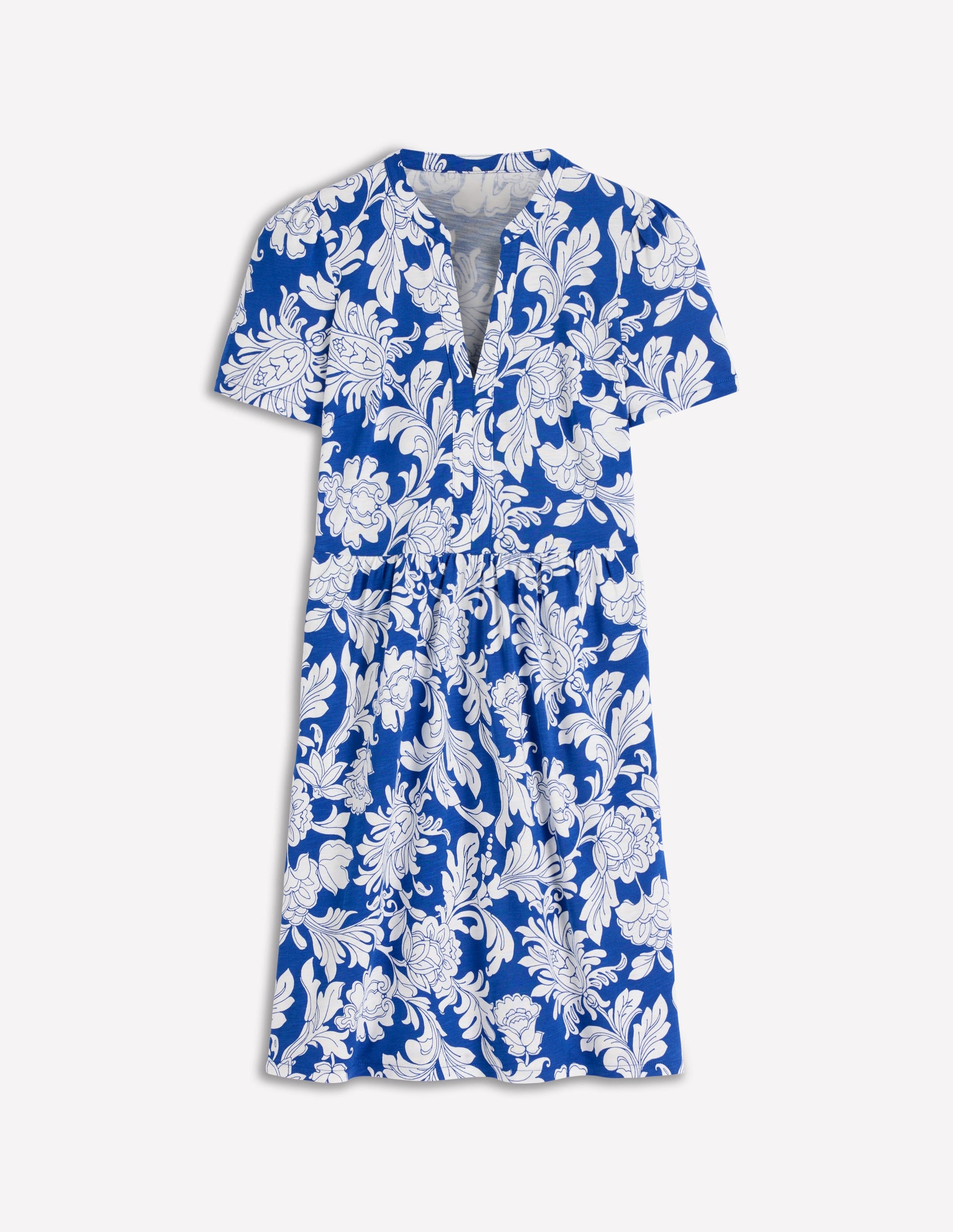 Naomi Short Sleeve Dress-Blue, Botanical Flourish Mono | Boden USA Naomi Short Sleeve Dress-Blue, Botanical Flourish Mono | Boden USA