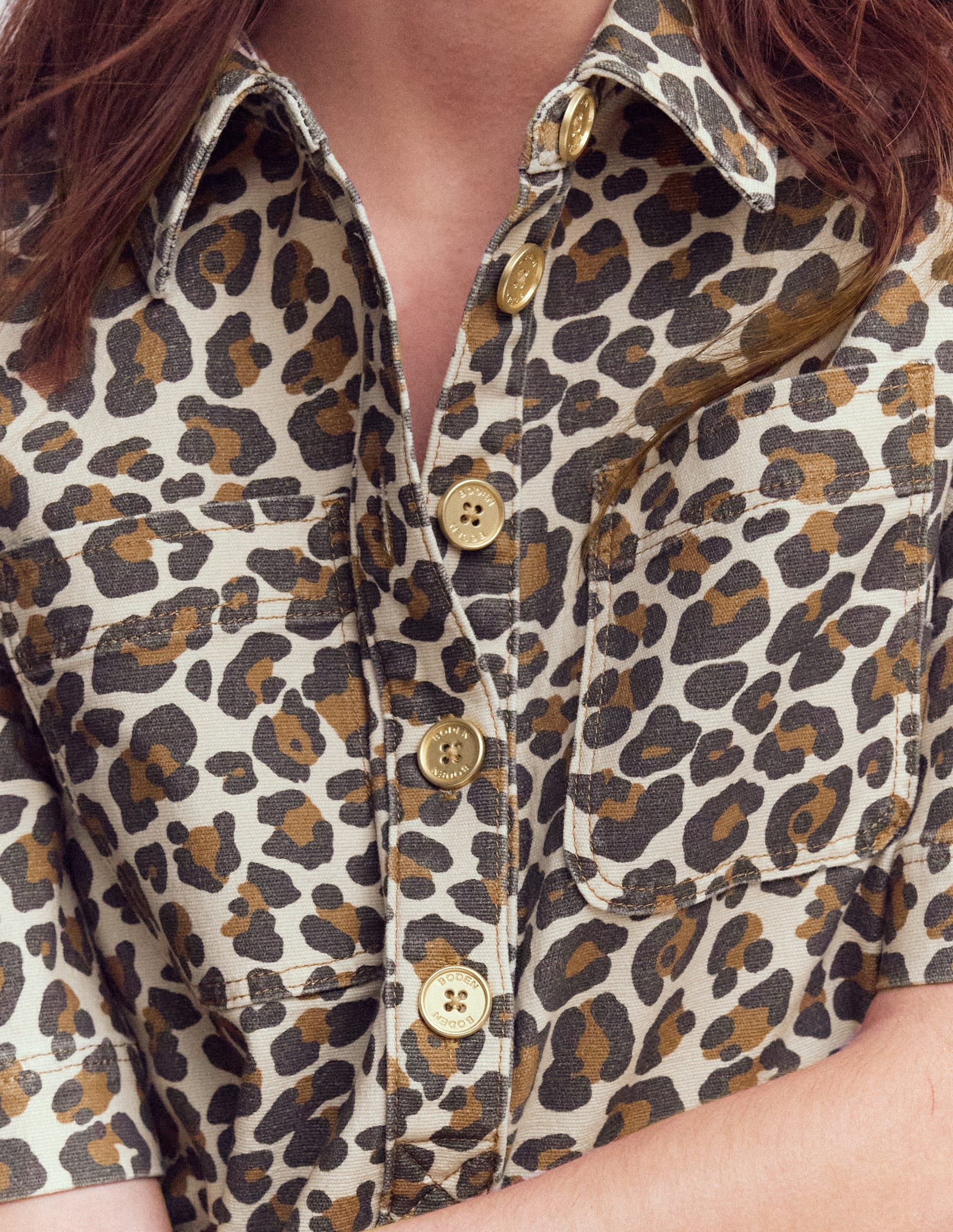 Zia Pocket Shift Dress-Almond Milk, Cheetah Pop - Image 2