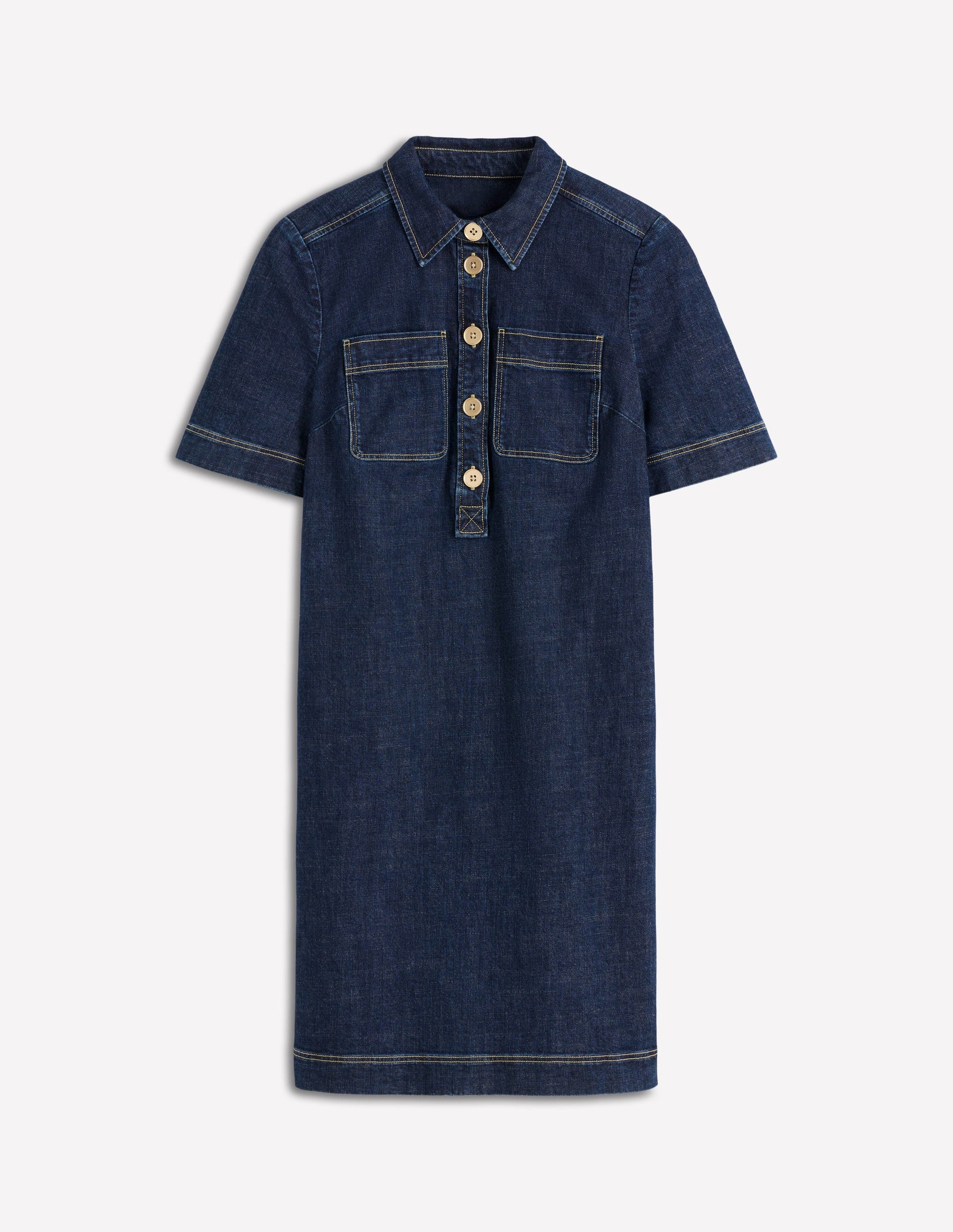 boden retro pocket dress Zia Pocket Shift Dress-Dark Indigo