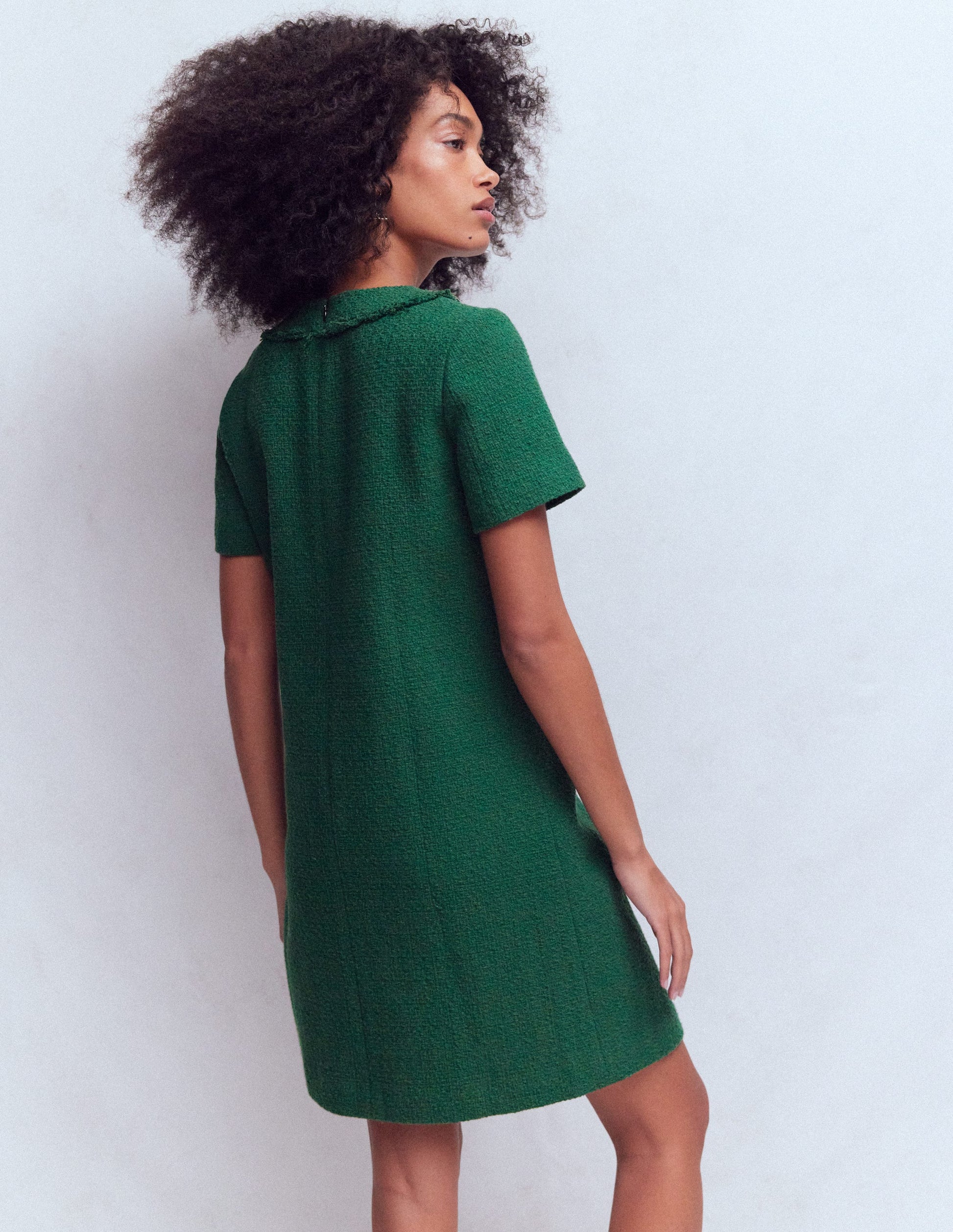 Boden Women's Evita Cotton Shift Dress in Green | Size 8 Boden Women's Evita Cotton Shift Dress in Green | Size 8