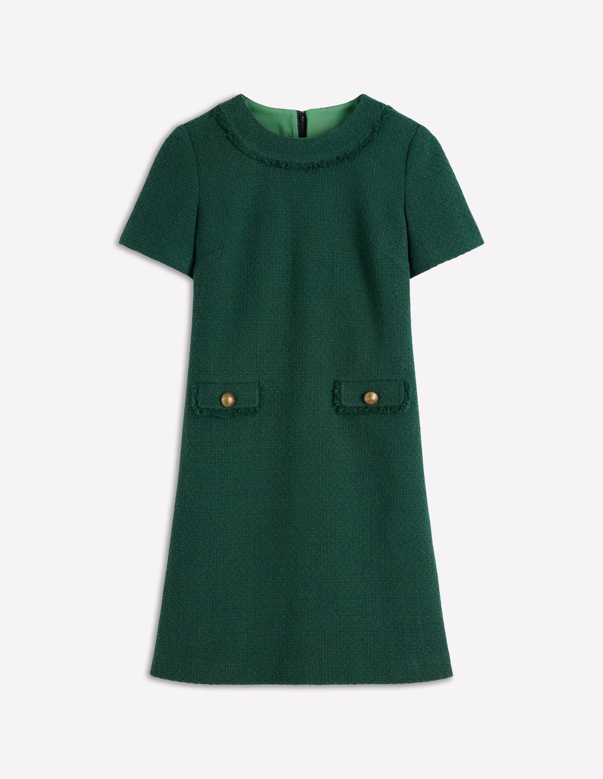 Boden Women's Evita Cotton Shift Dress in Green | Size 8 Boden Women's Evita Cotton Shift Dress in Green | Size 8