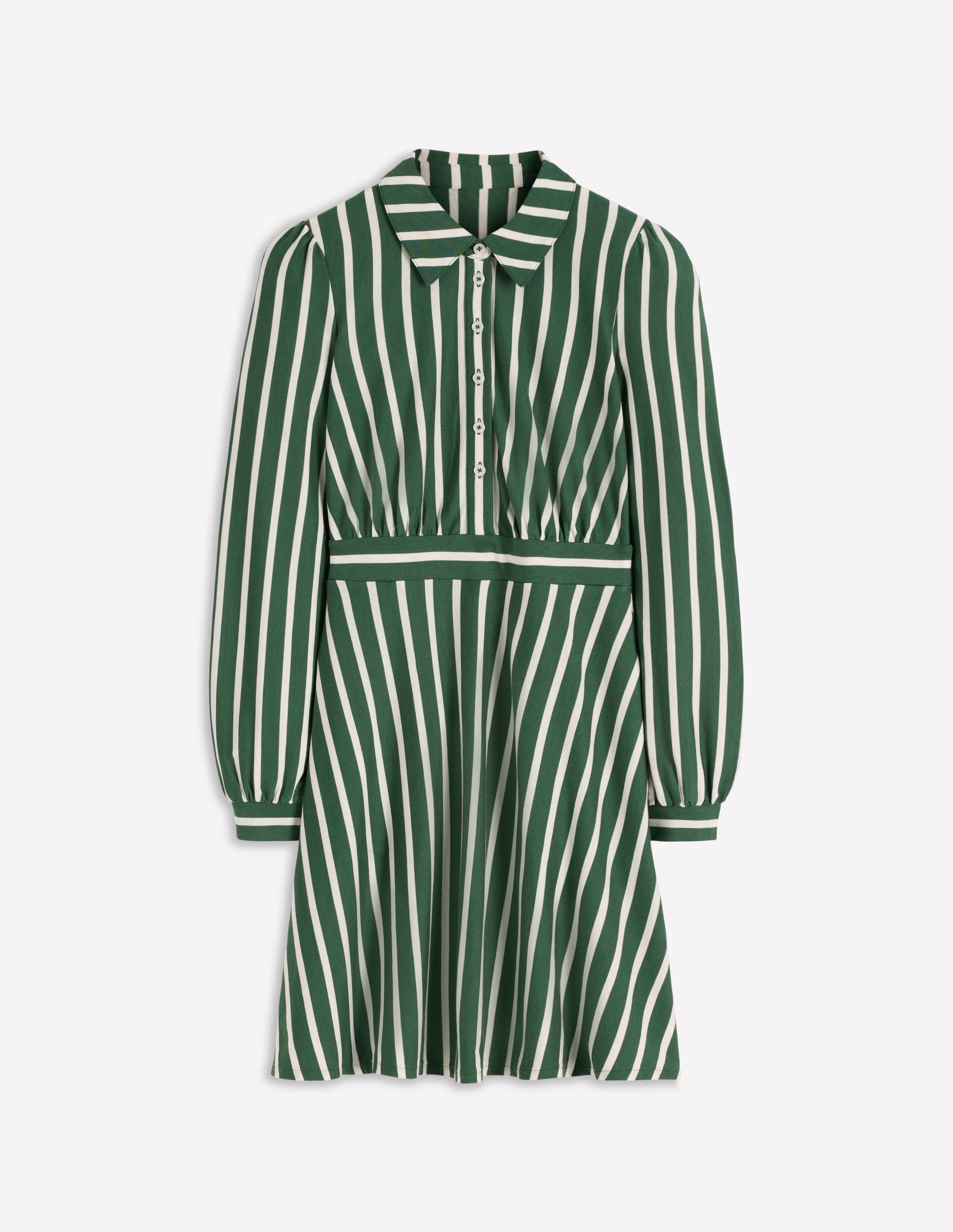 Boden Women's Orla Short Jersey Shirt Dress in Green | Size 20/22 Boden Women's Orla Short Jersey Shirt Dress in Green | Size 20/22